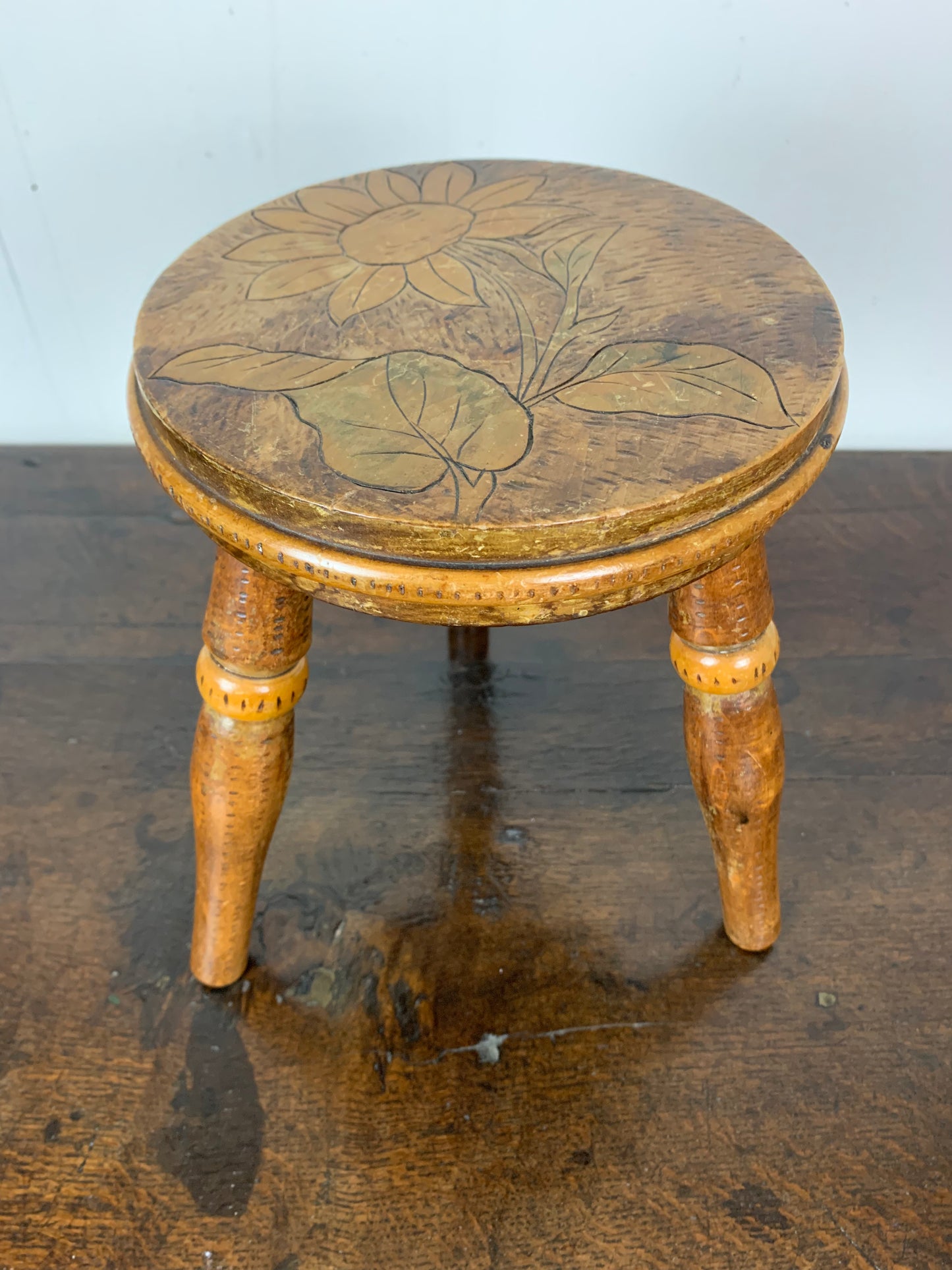 antique-carved-flower-stool