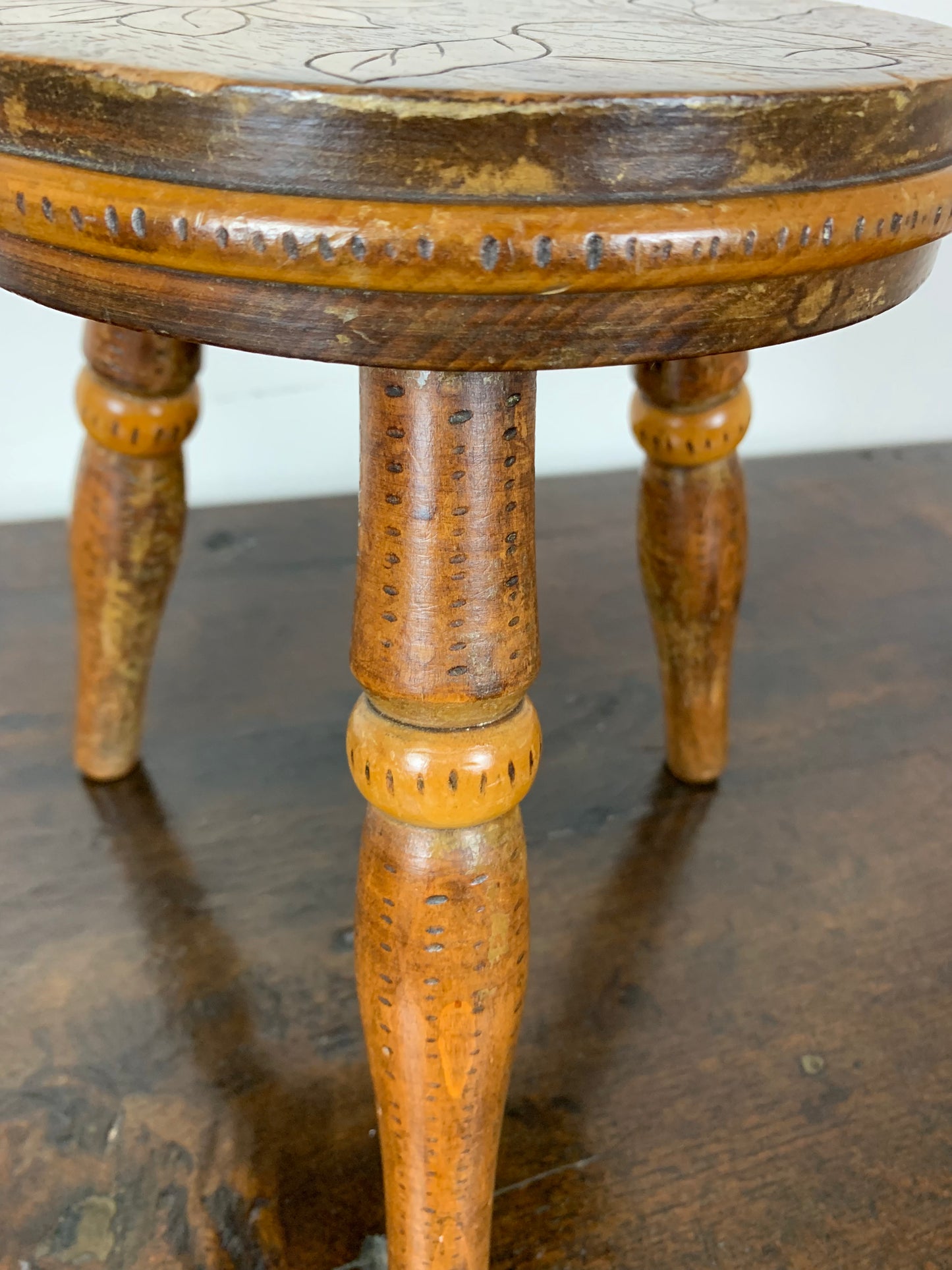 antique-carved-flower-stool