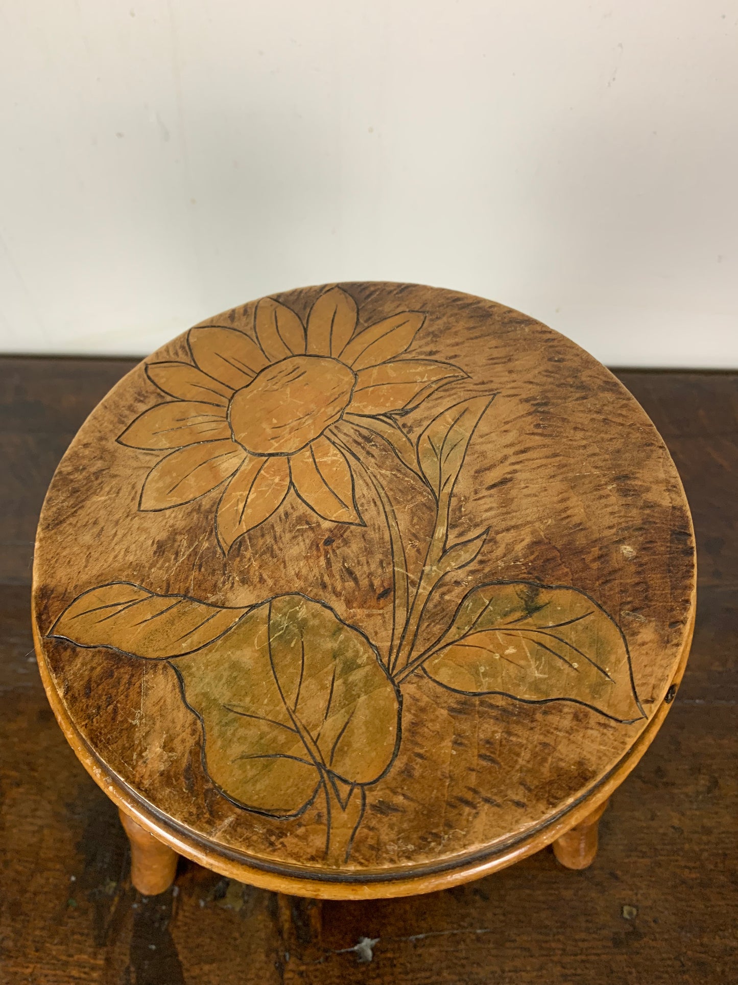 antique-carved-flower-stool