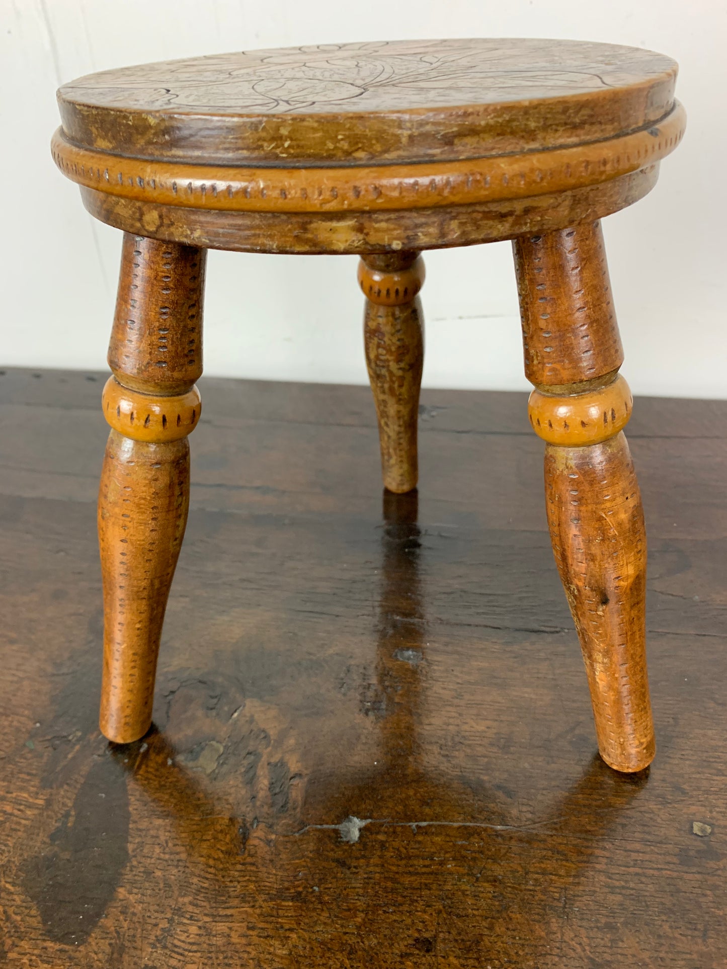 antique-carved-flower-stool