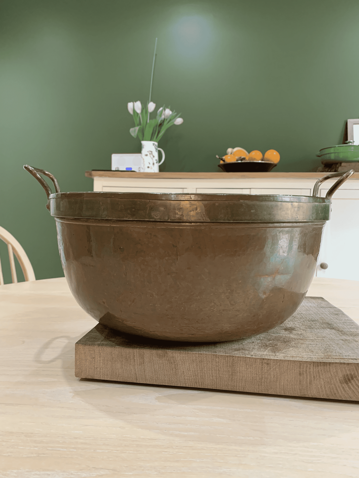 Exquisite Artistry: Antique Copper and Brass Pot for Your Home