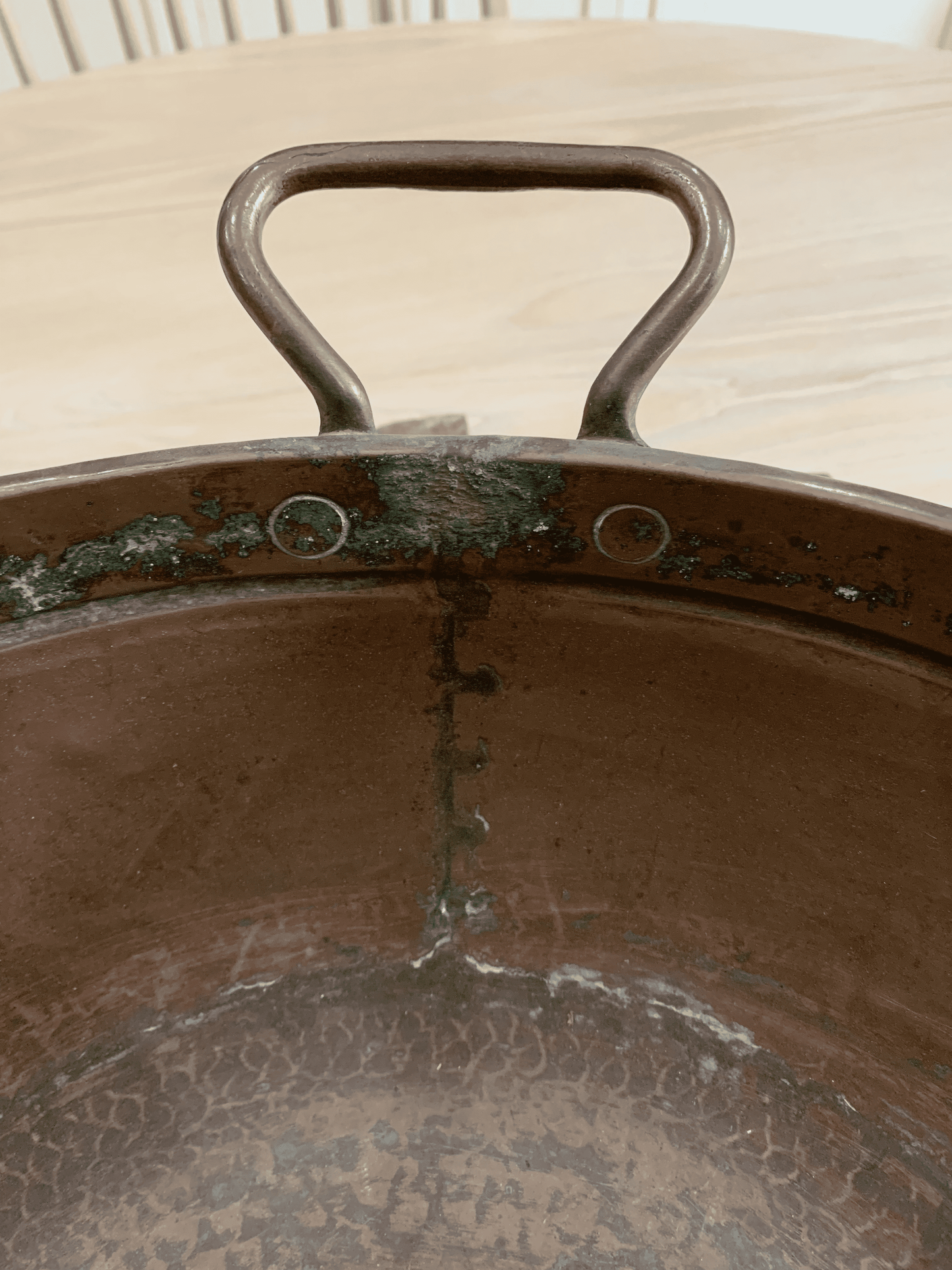 Exquisite Artistry: Antique Copper and Brass Pot for Your Home