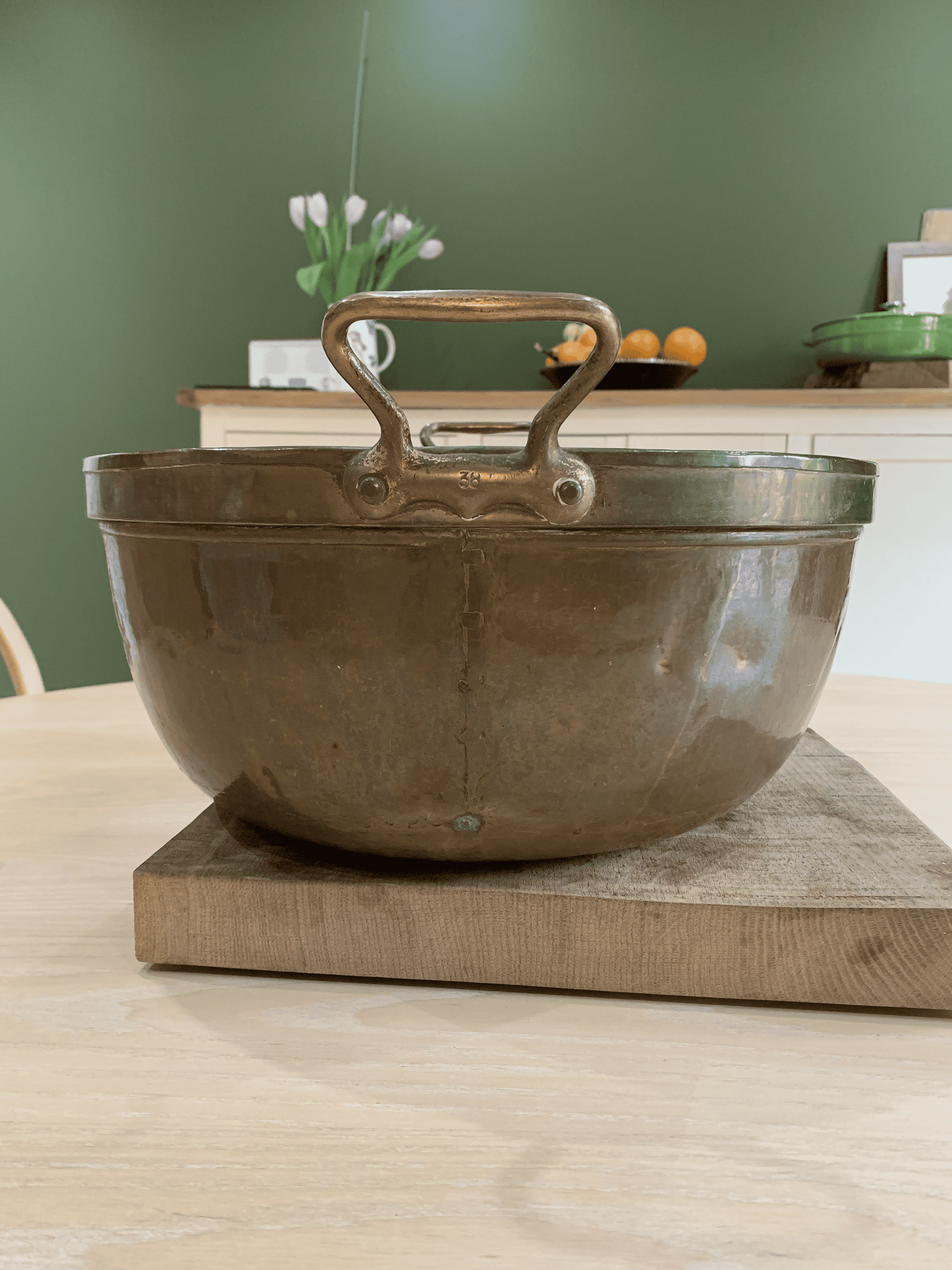 Exquisite Artistry: Antique Copper and Brass Pot for Your Home