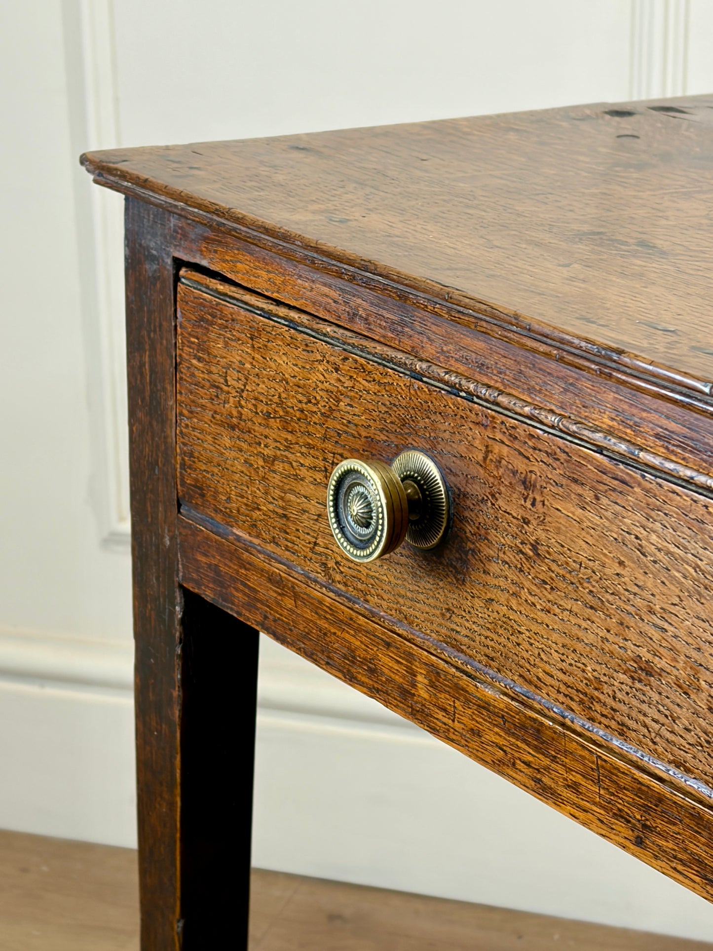 Antique Georgian Country Farmhouse Oak Side Table