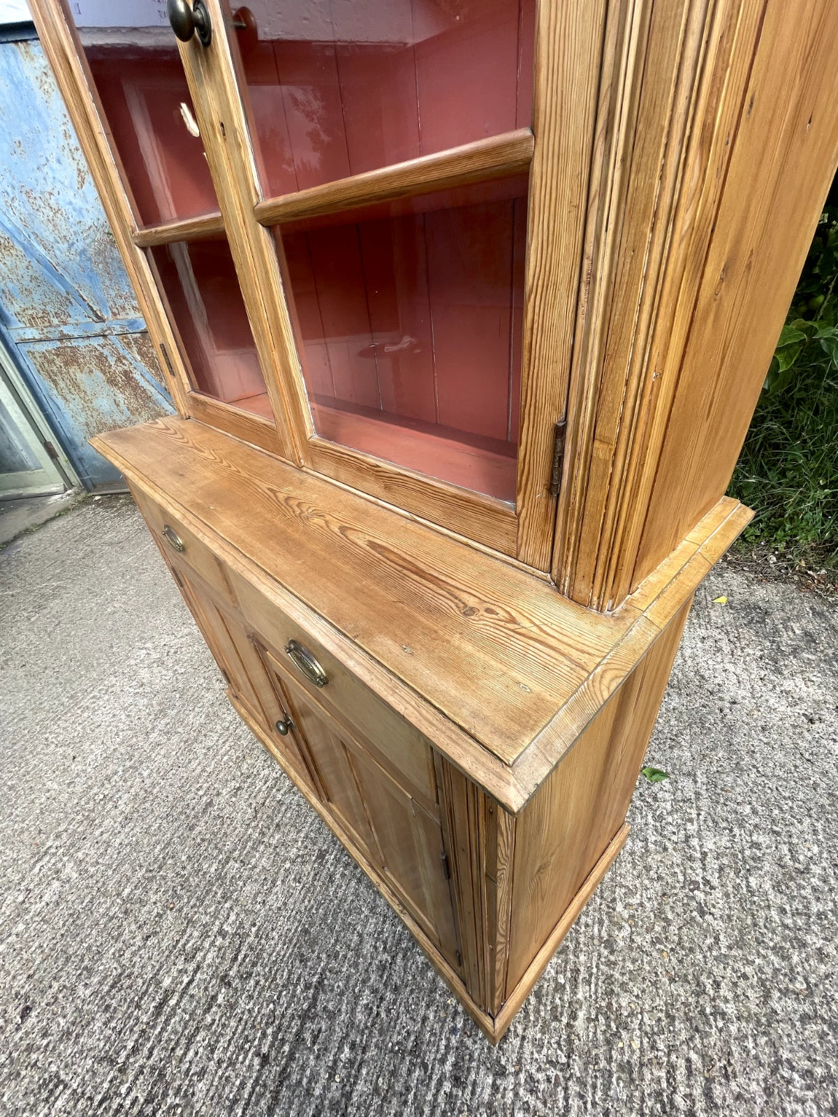 Antique Pine Farmhouse Kitchen Dresser