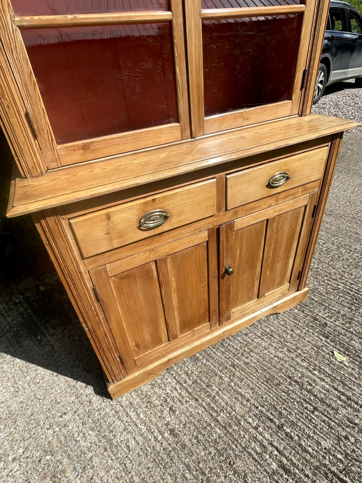 Antique Pine Farmhouse Kitchen Dresser