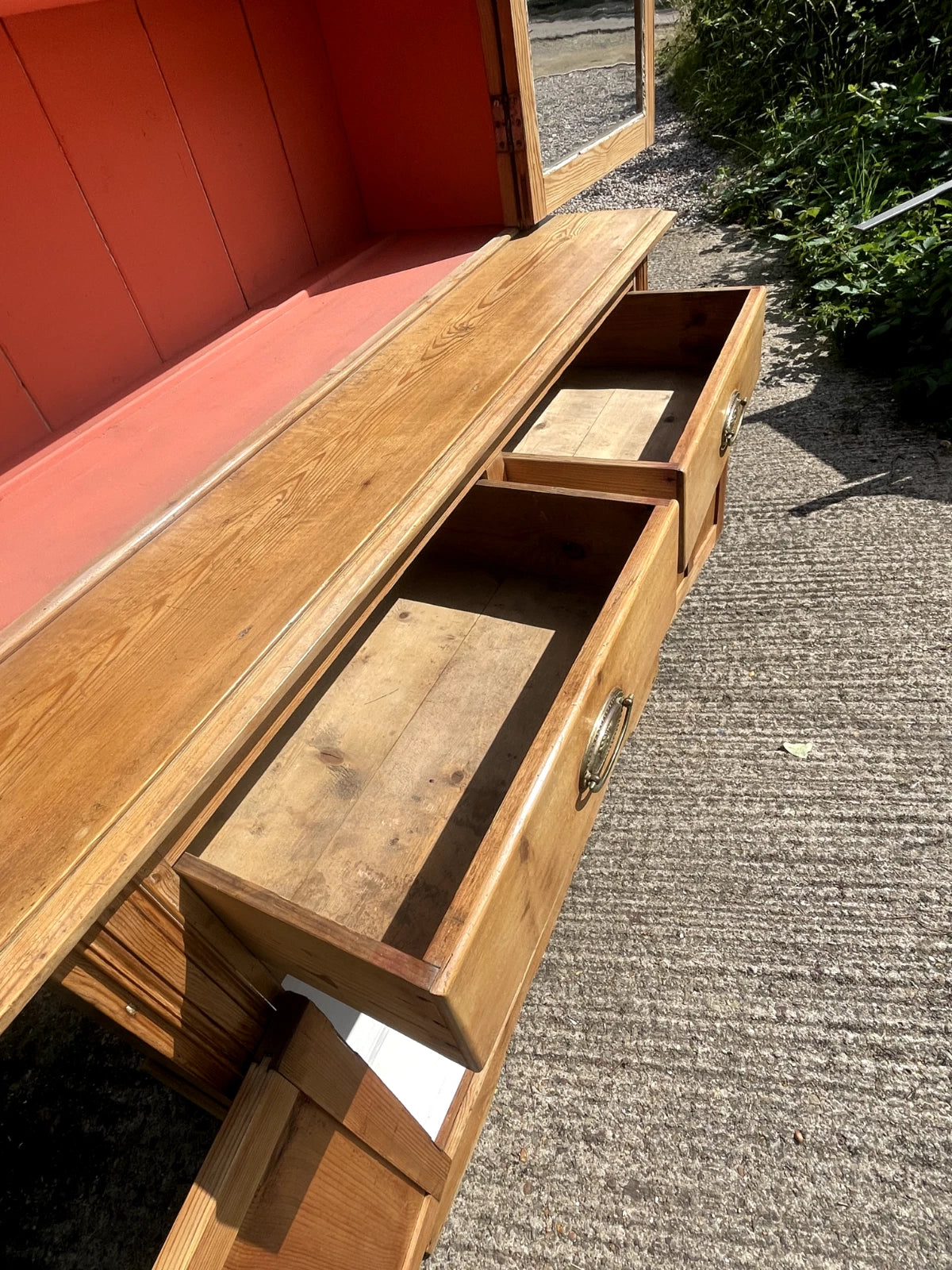 Antique Pine Farmhouse Kitchen Dresser