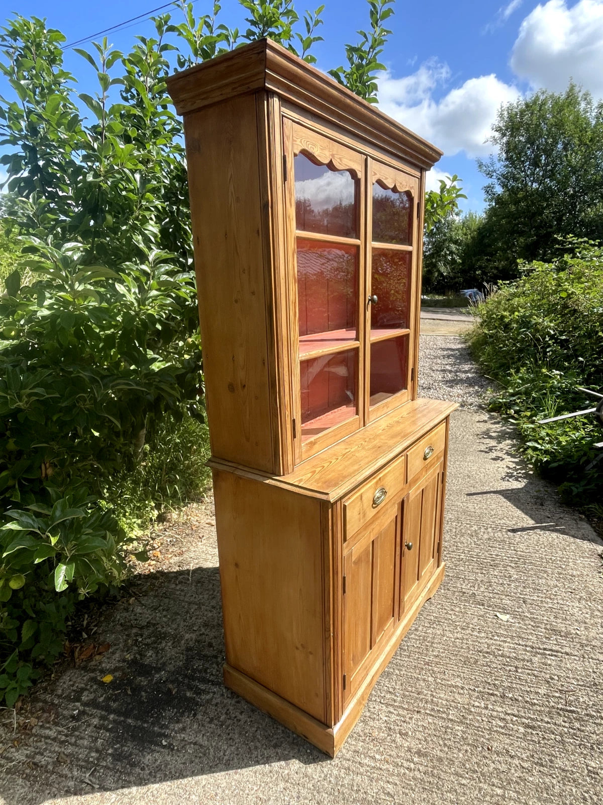 Antique Pine Farmhouse Kitchen Dresser