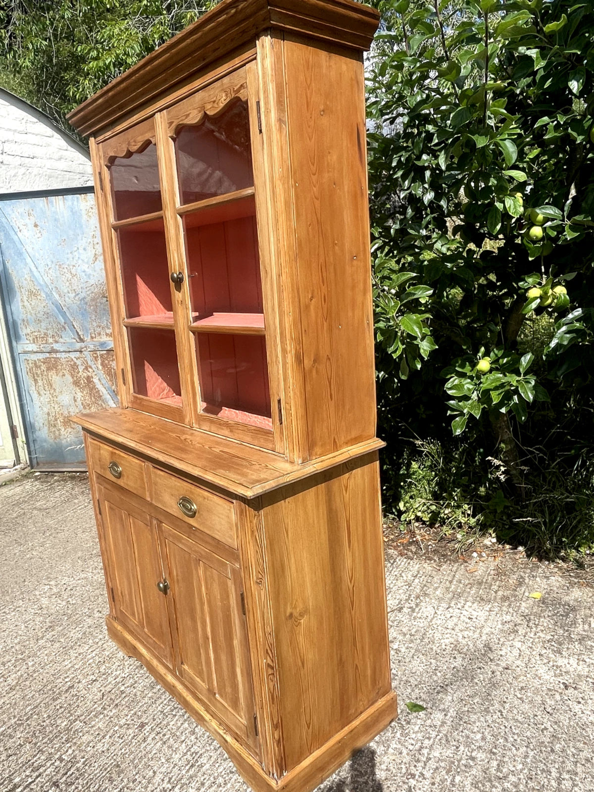Antique Pine Farmhouse Kitchen Dresser