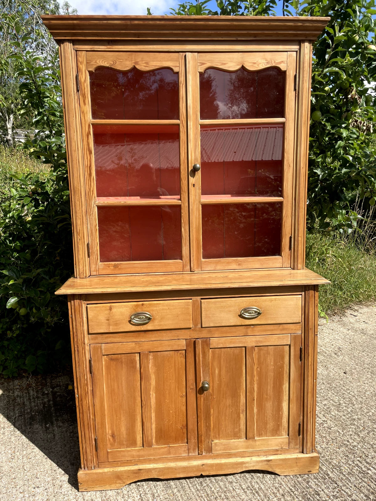 Antique Pine Farmhouse Kitchen Dresser