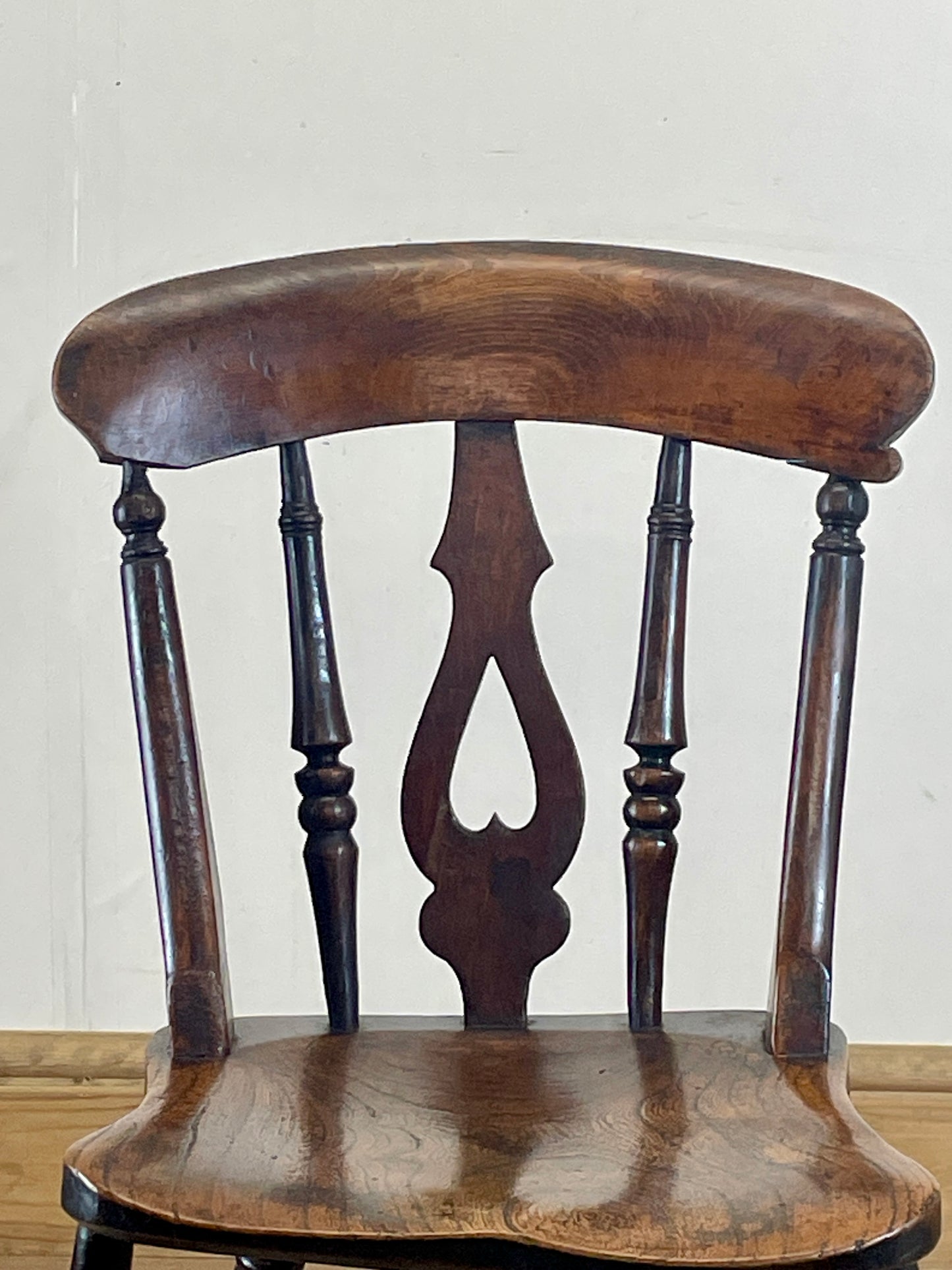 Antique Welsh Heart-Back Side Chair – Country Kitchen Charm
