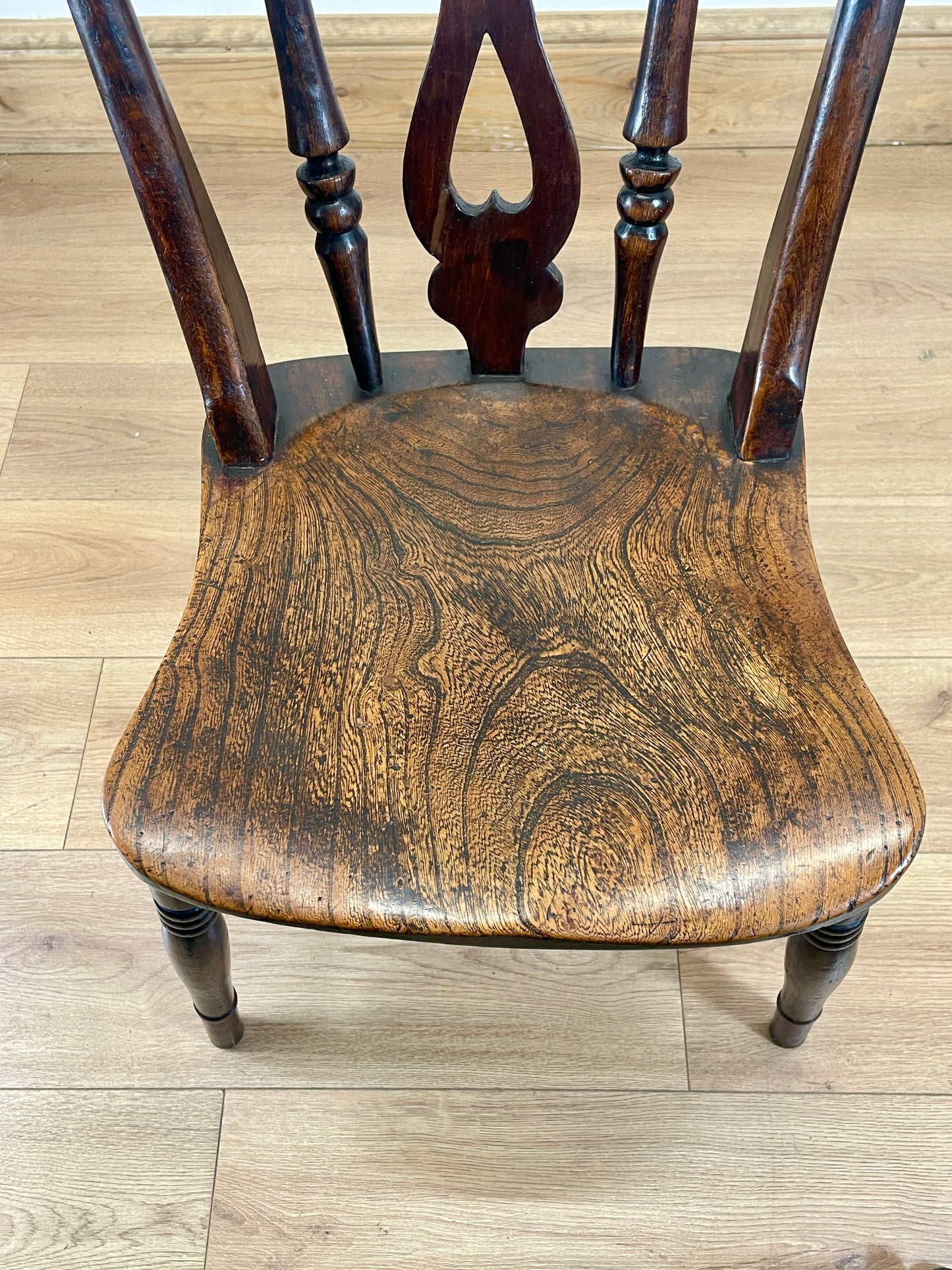 Antique Welsh Heart-Back Side Chair – Country Kitchen Charm