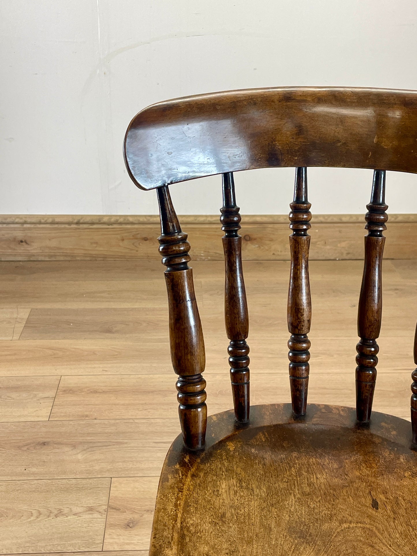 Antique Welsh Spindle Back Side Chair – 19th Century Kitchen Chair