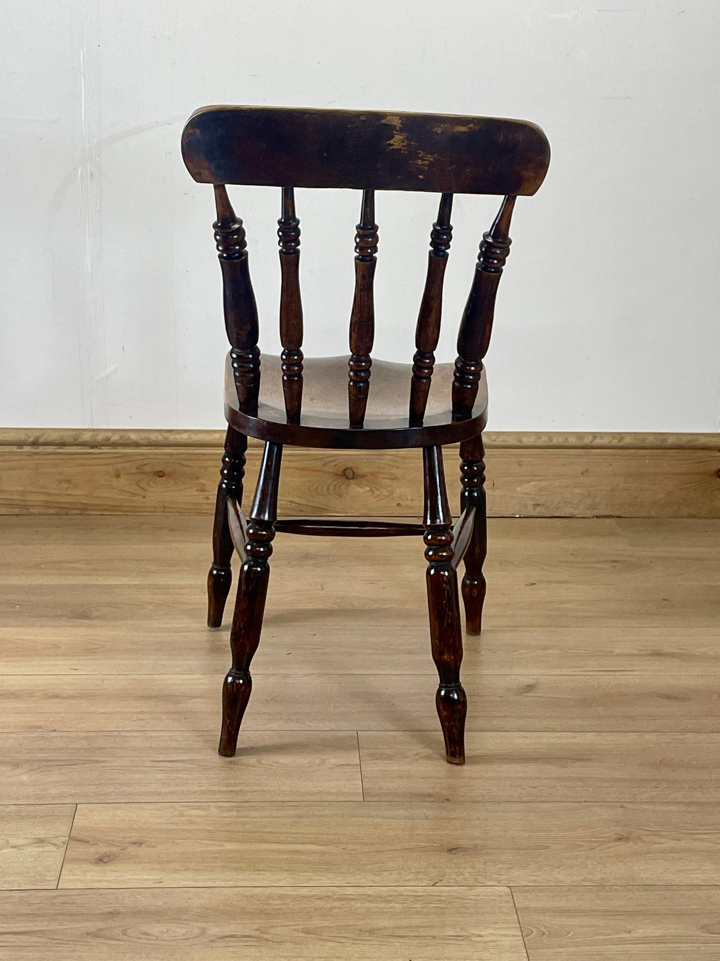Antique Welsh Spindle Back Side Chair – 19th Century Kitchen Chair