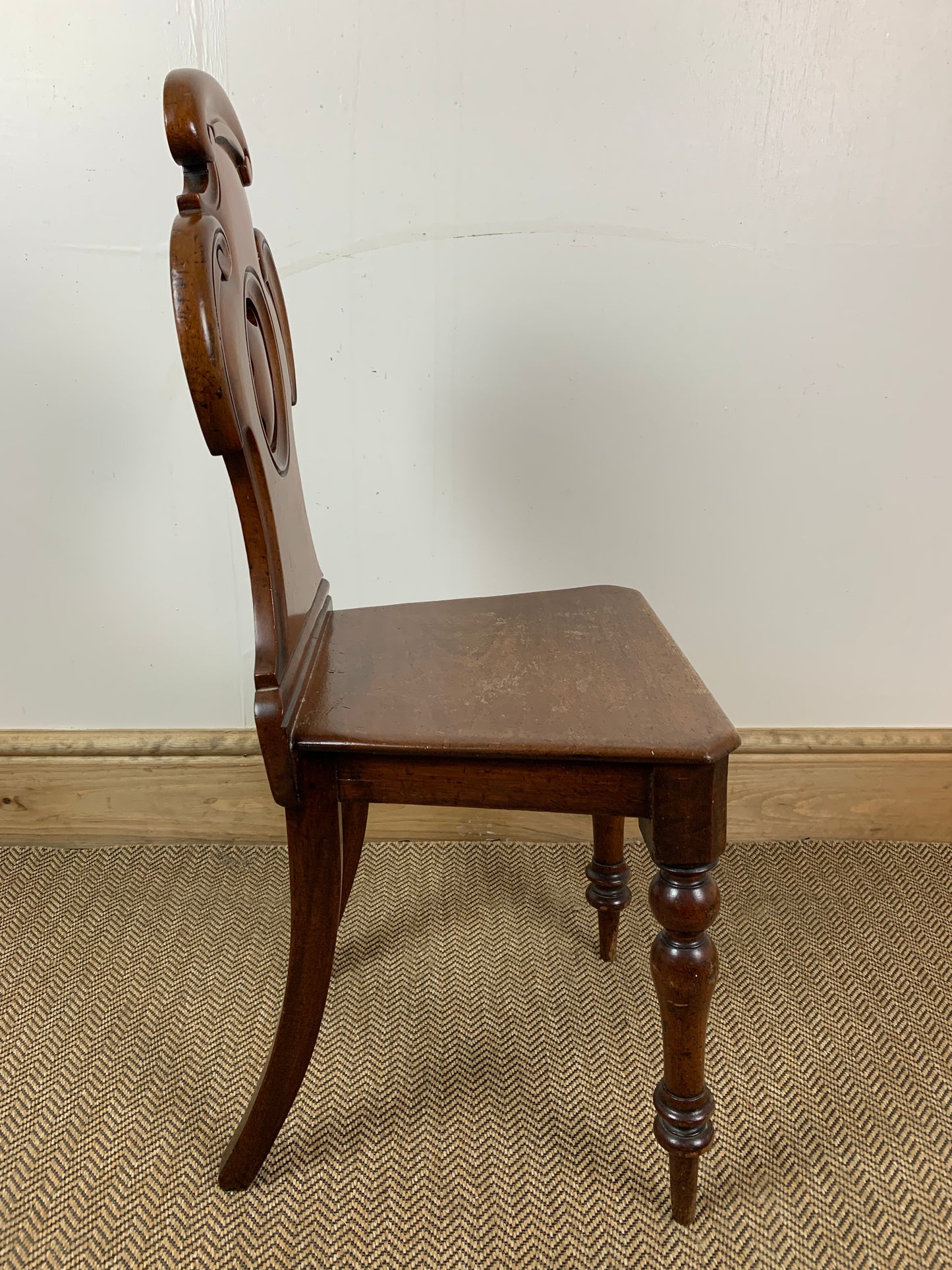 Timeless Elegance: Antique Mahogany Hall Chair