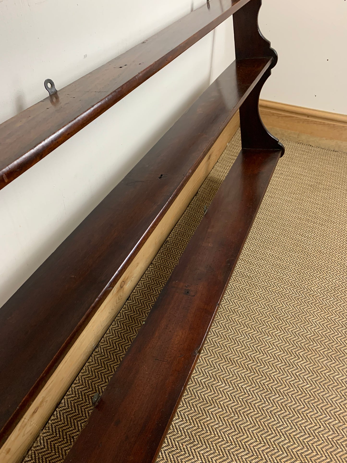 victorian-mahogany-waterfall-shelves