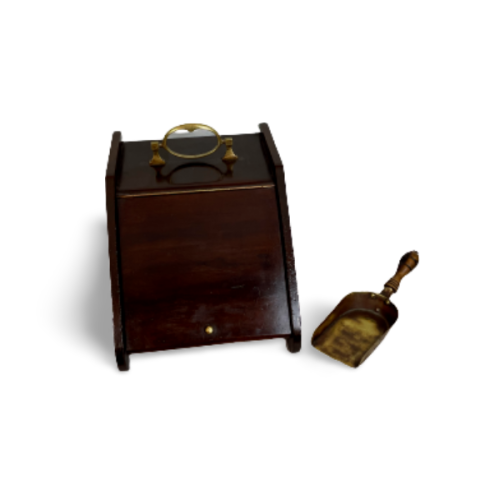 Timeless Elegance: 20th Century Mahogany Coal Scuttle