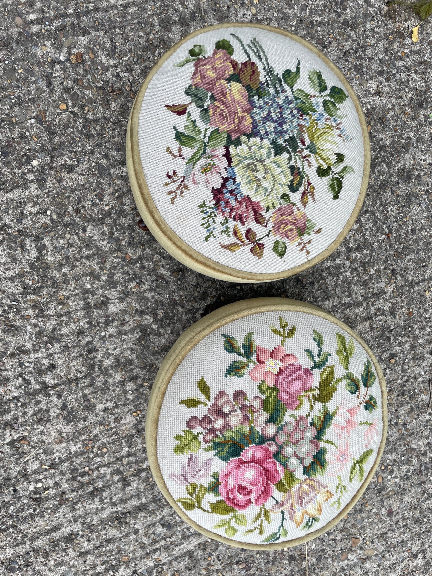 Pair of Victorian foot stools