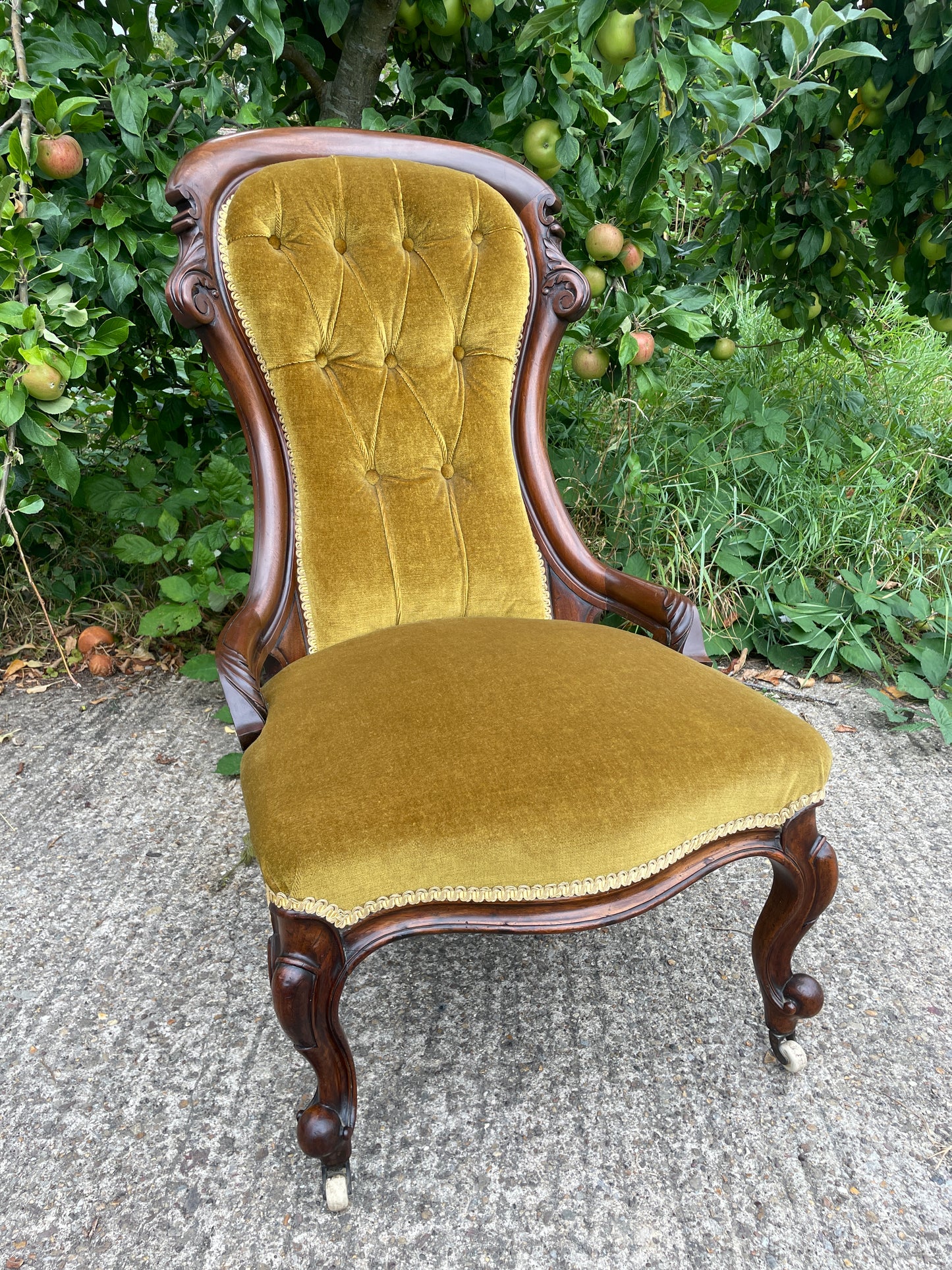 Victorian mahogany salon chair