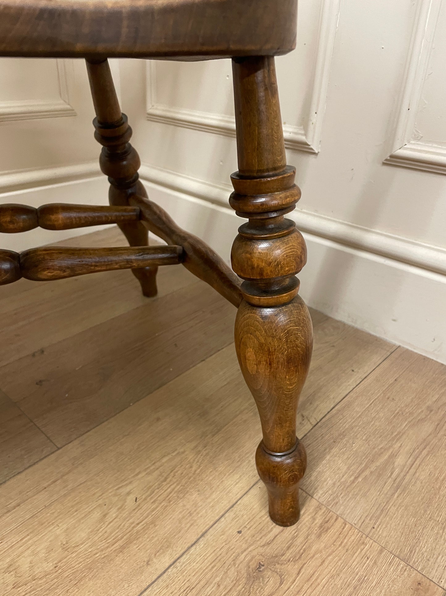 Victorian elm and fruitwood smokers bow chair
