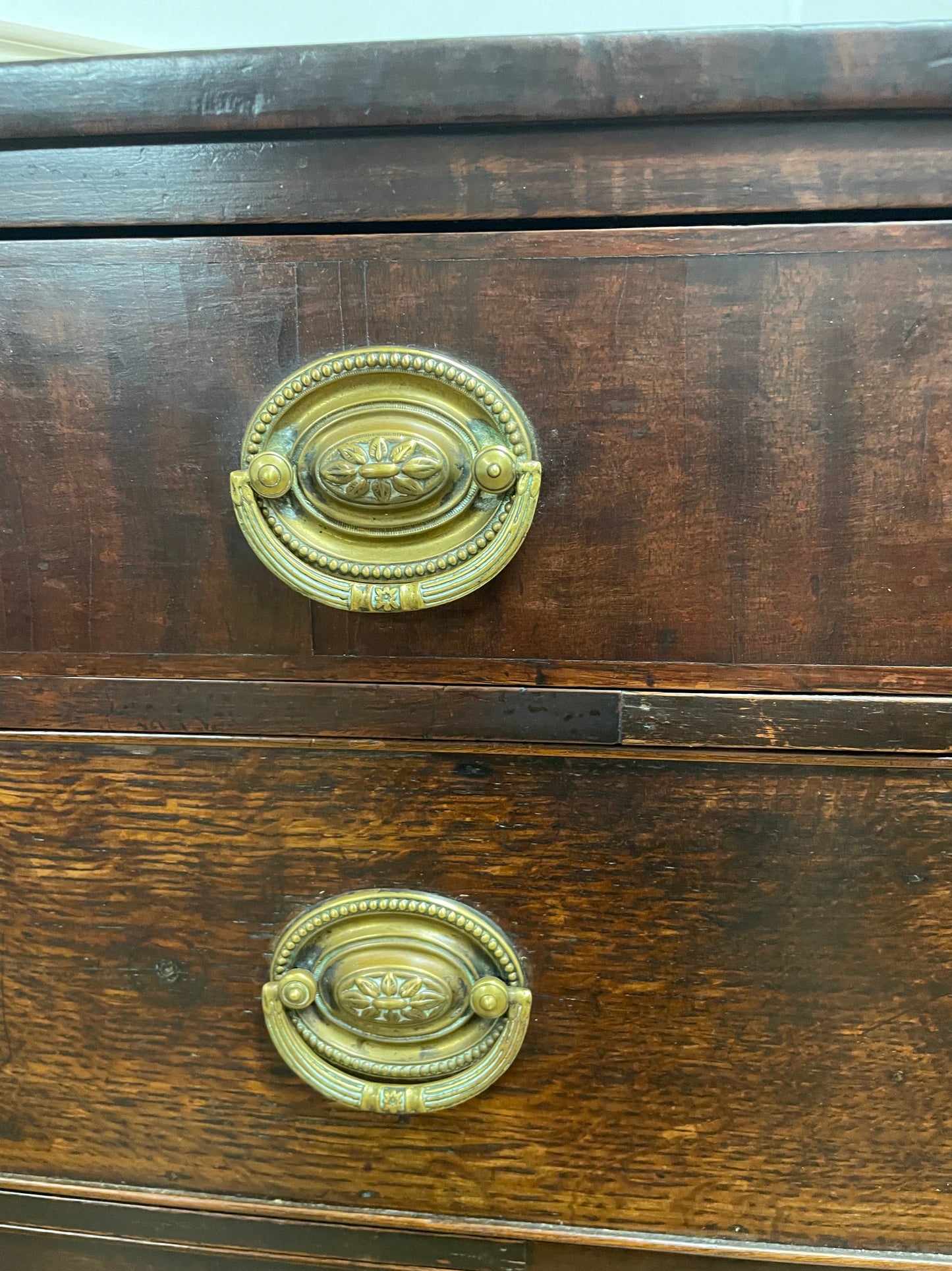 Small Georgian Oak Four Drawer Chest of Drawers