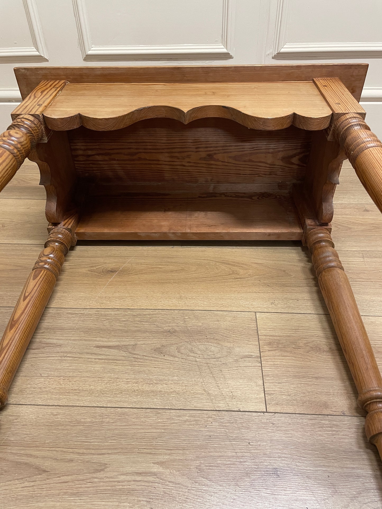 Antique Victorian Pitch Pine Side Table