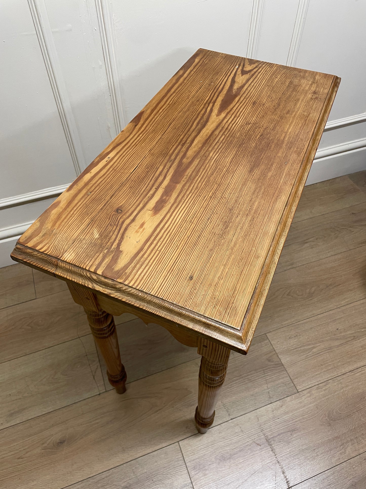Antique Victorian Pitch Pine Side Table