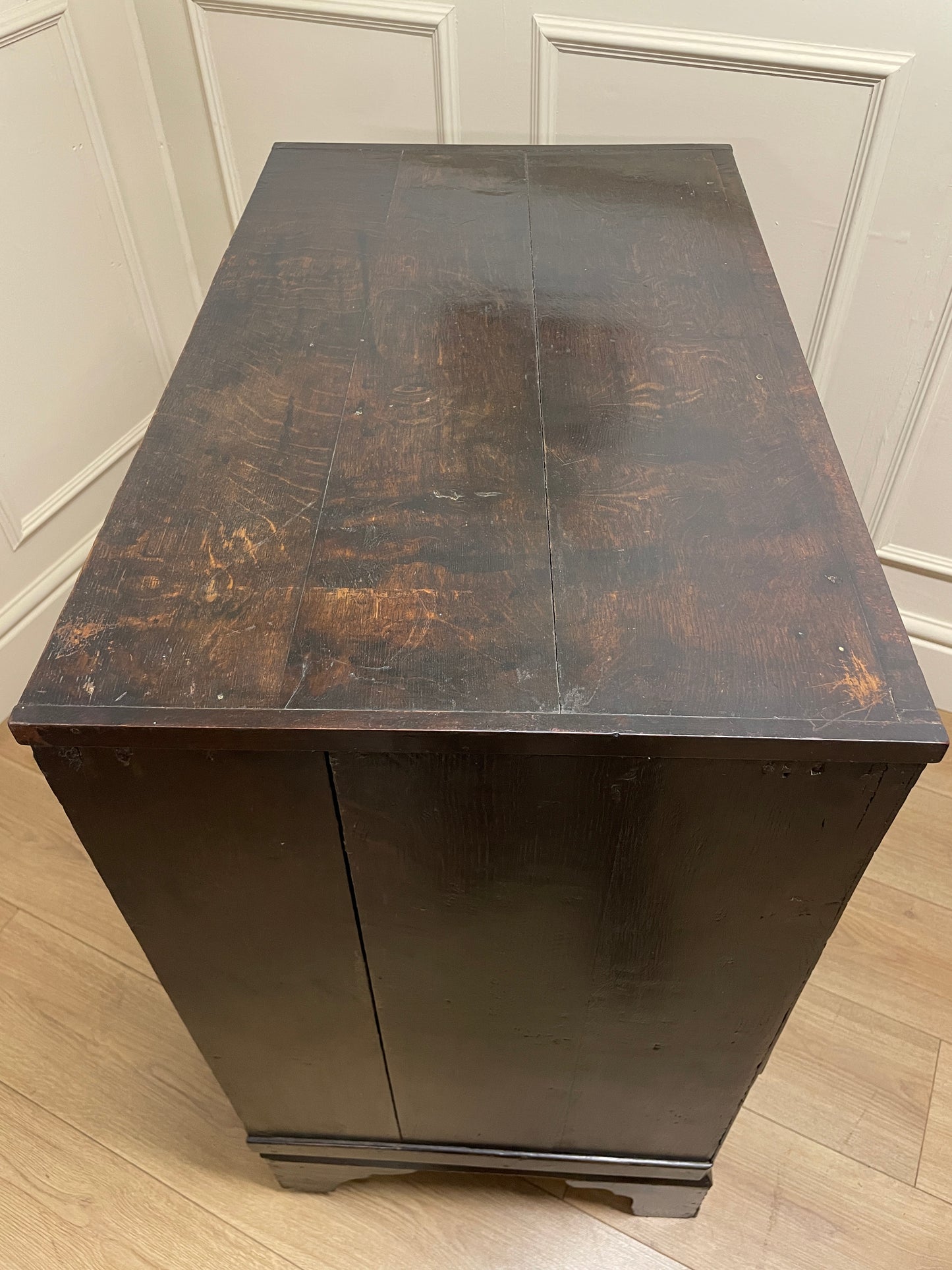 Small Georgian Oak Four Drawer Chest of Drawers