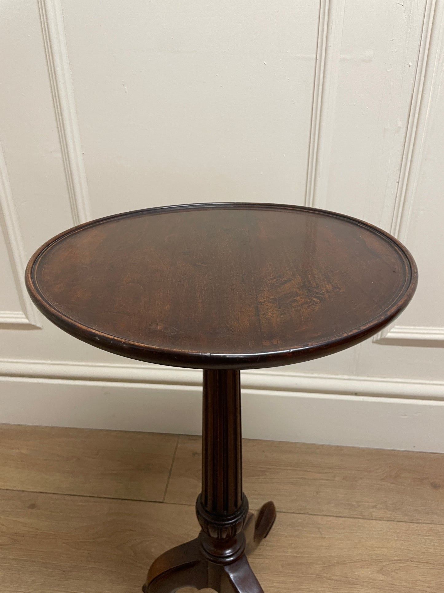 Antique Mahogany Dish Top Wine Table