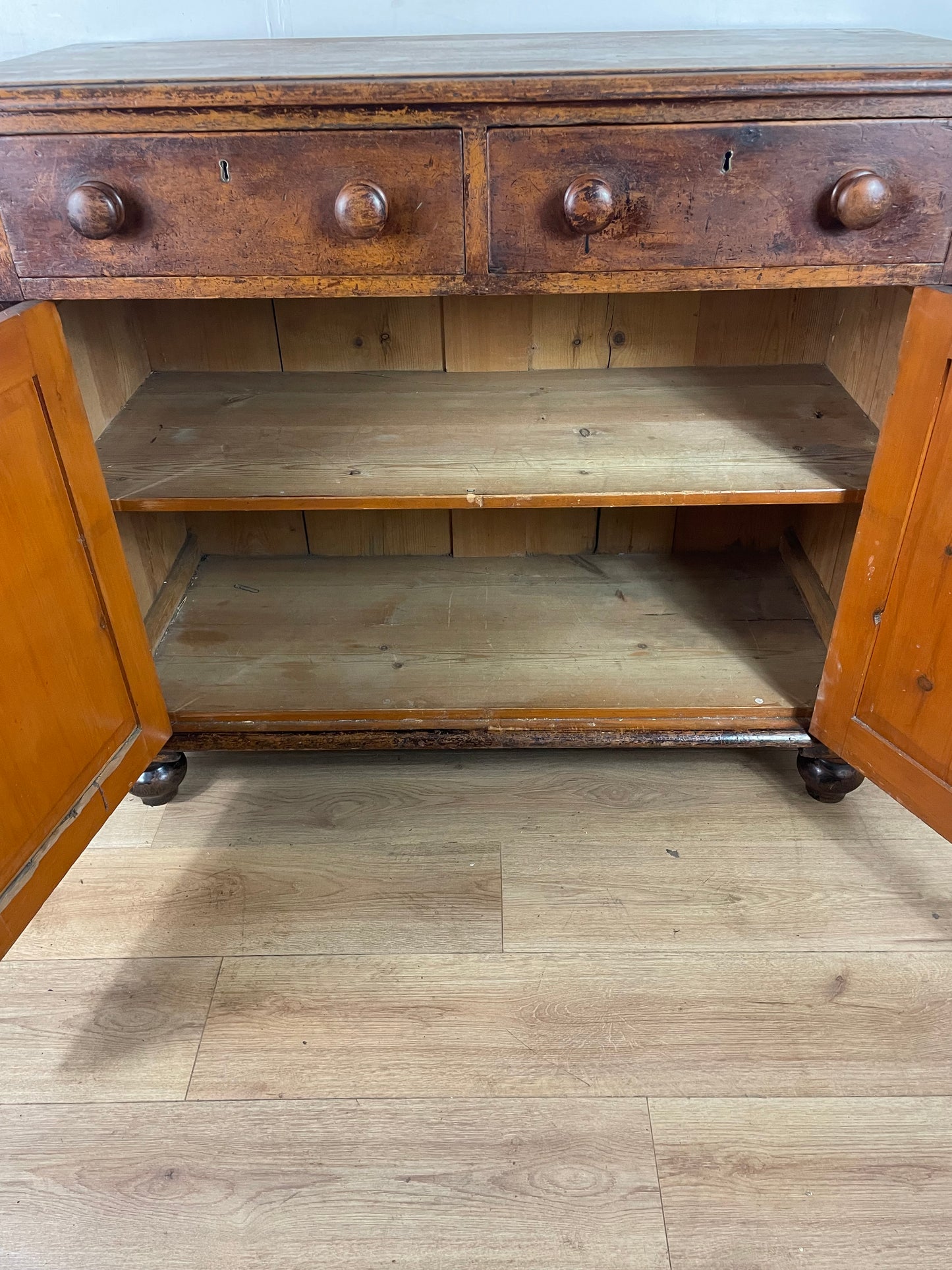 Victorian original painted pine cupboard