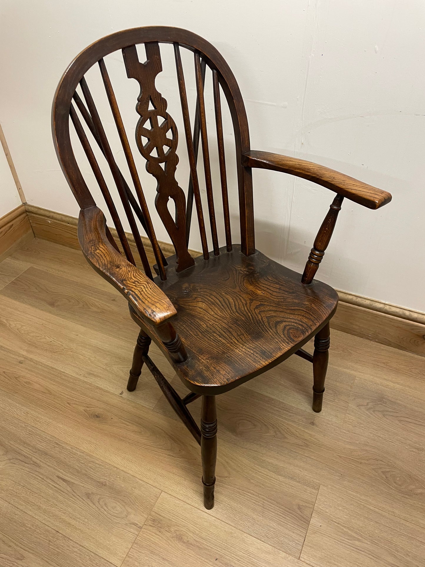 Victorian wheel back carver chair