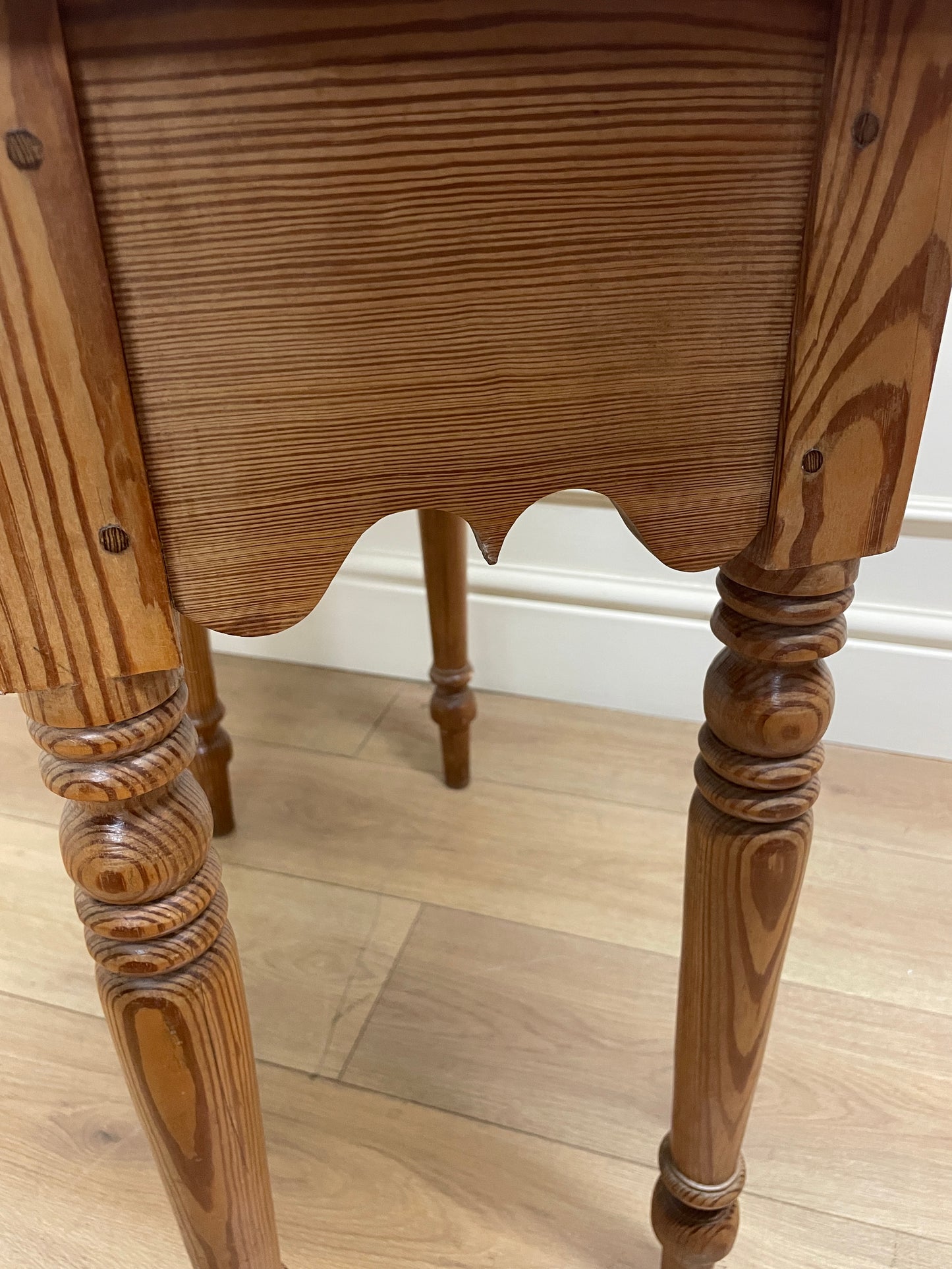 Antique Victorian Pitch Pine Side Table