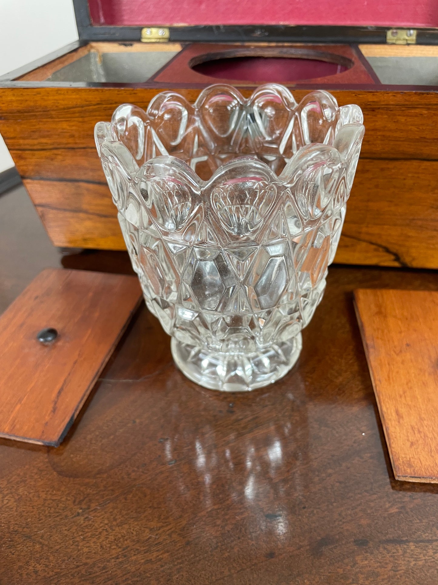 Georgian Rosewood sarcophagus tea caddy