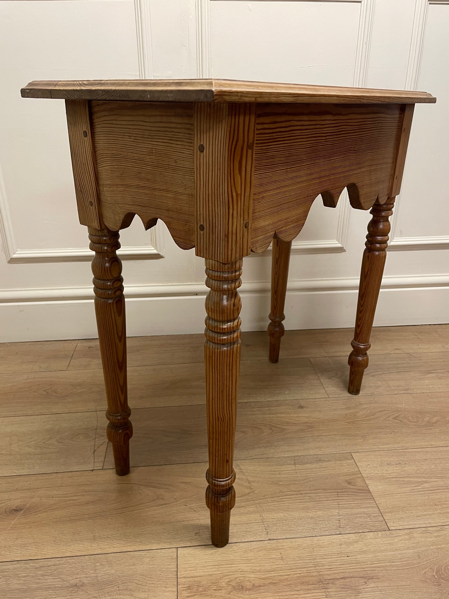 Antique Victorian Pitch Pine Side Table