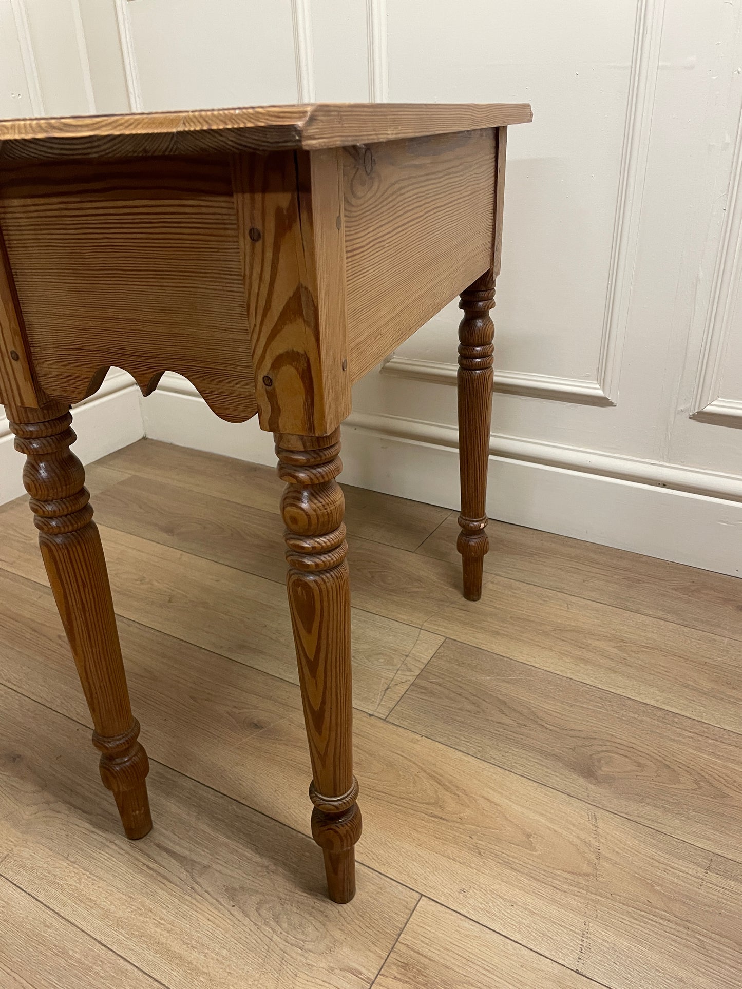Antique Victorian Pitch Pine Side Table