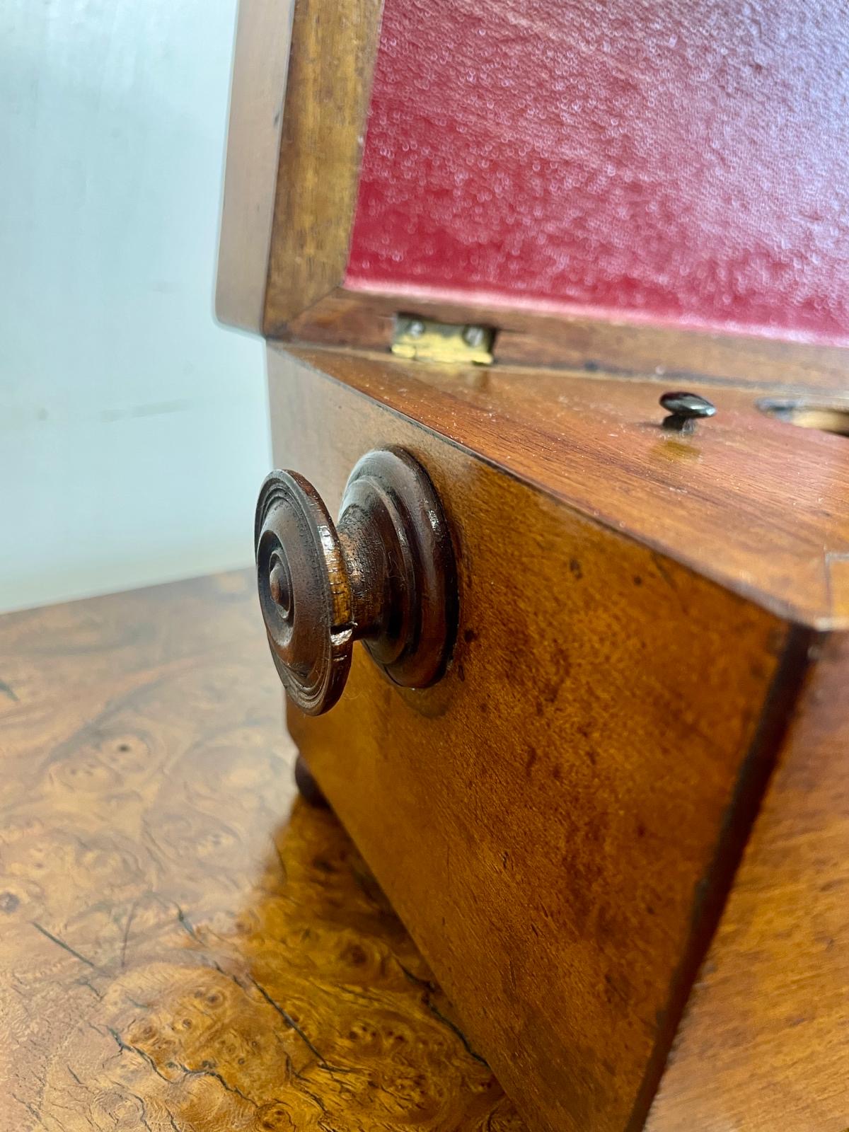 Georgian walnut tea caddy