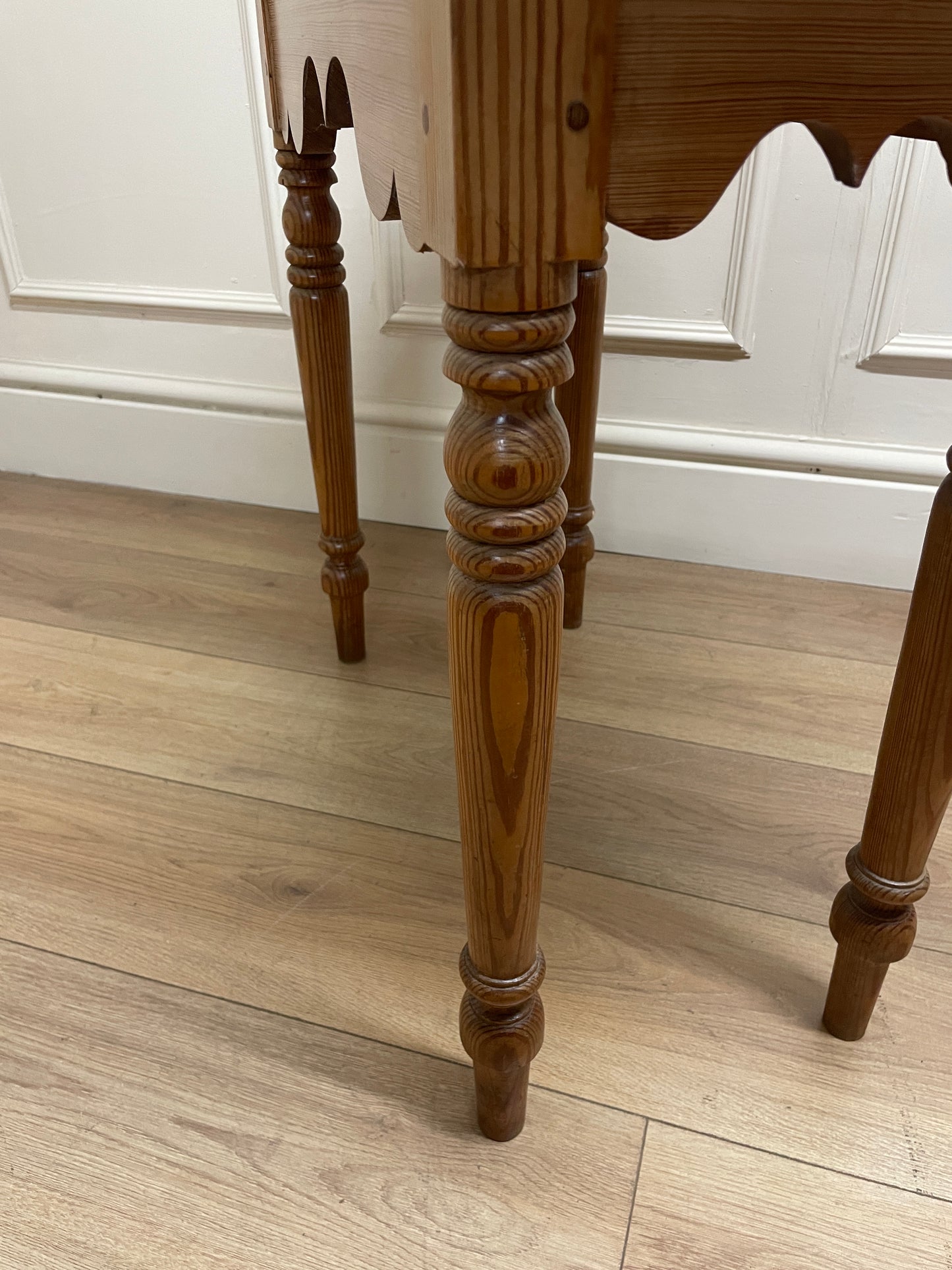 Antique Victorian Pitch Pine Side Table