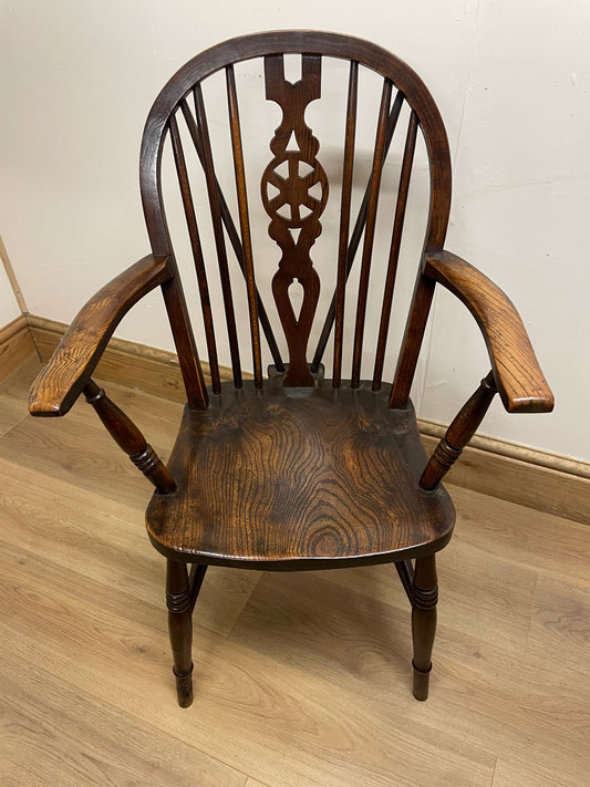 Victorian wheel back carver chair