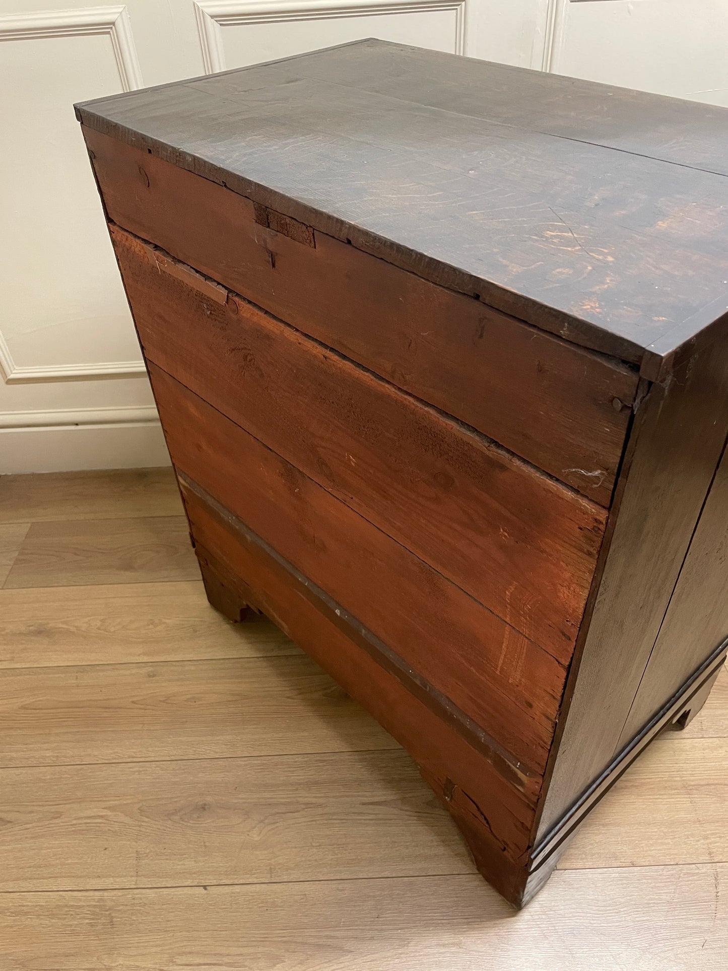 Small Georgian Oak Four Drawer Chest of Drawers