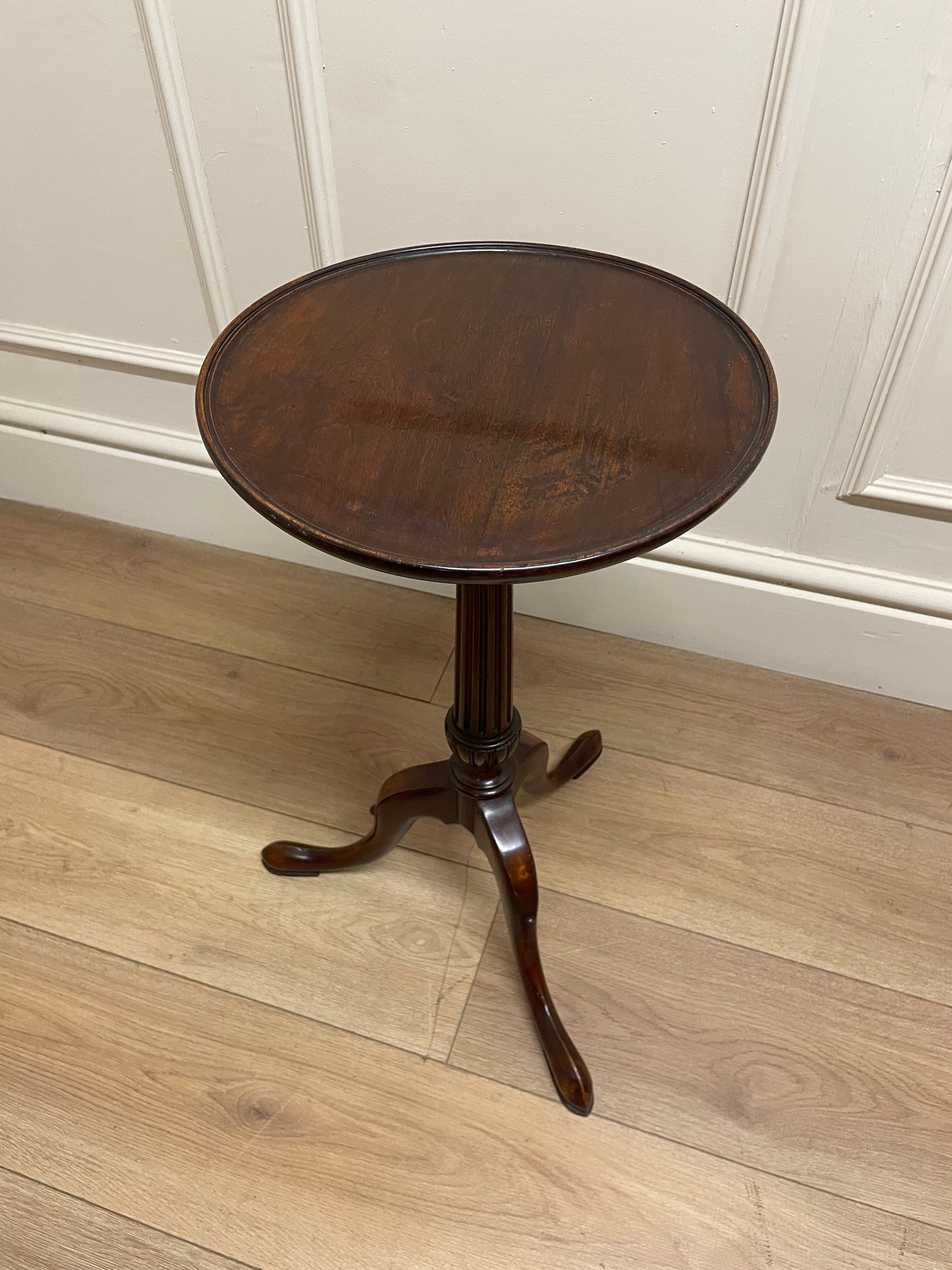 Antique Mahogany Dish Top Wine Table