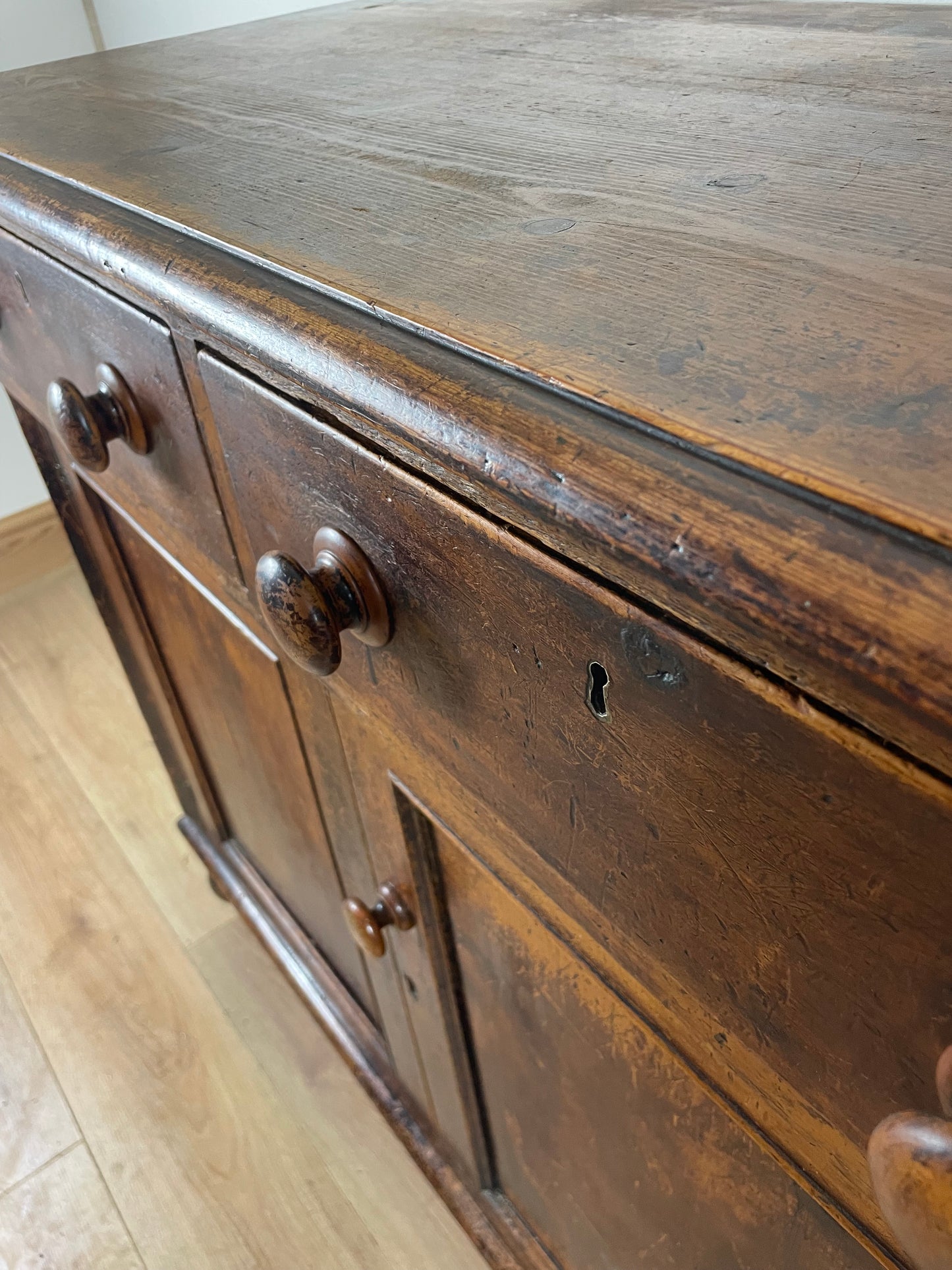 Victorian original painted pine cupboard