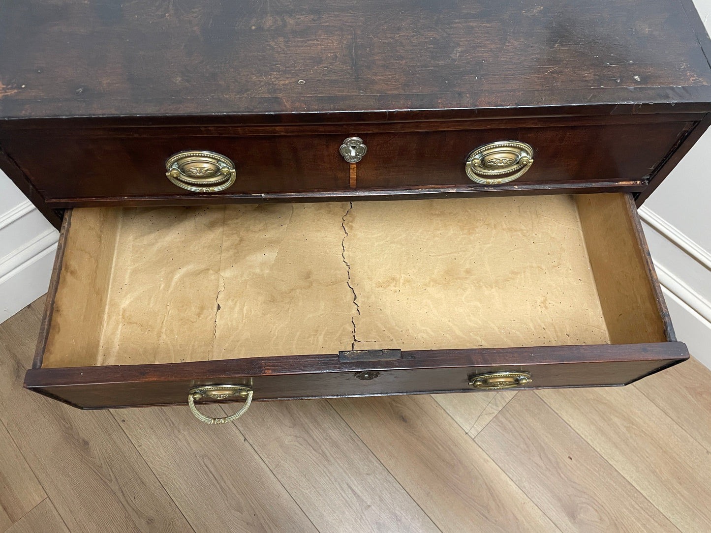 Small Georgian Oak Four Drawer Chest of Drawers