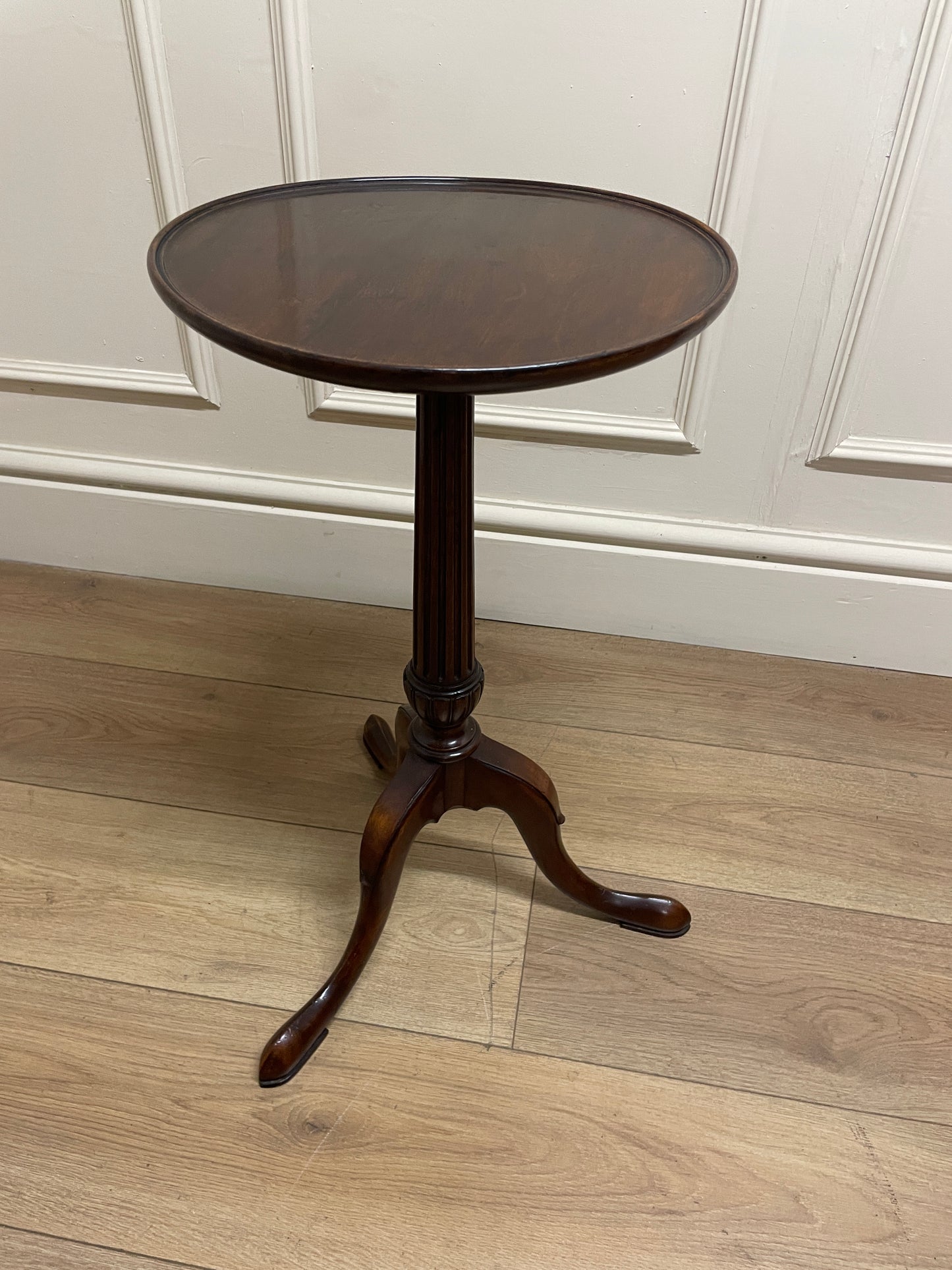 Antique Mahogany Dish Top Wine Table