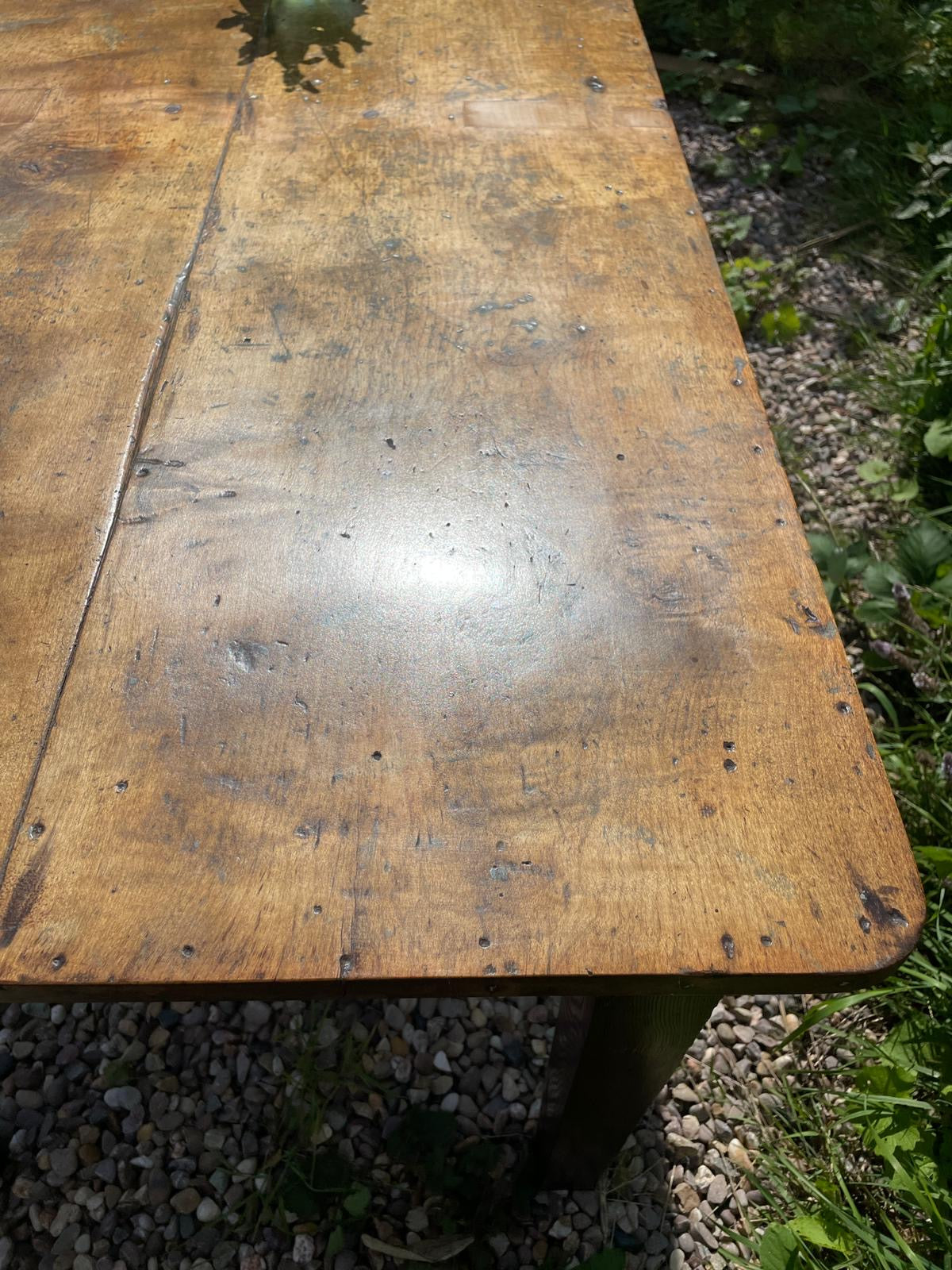 Antique Large 10 Seat Sycamore country farmhouse dining/kitchen table