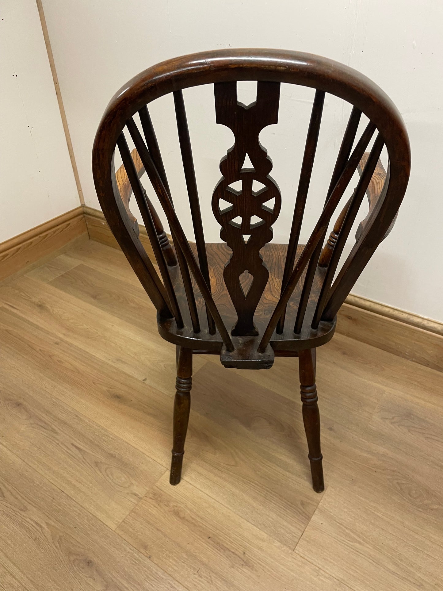 Victorian wheel back carver chair