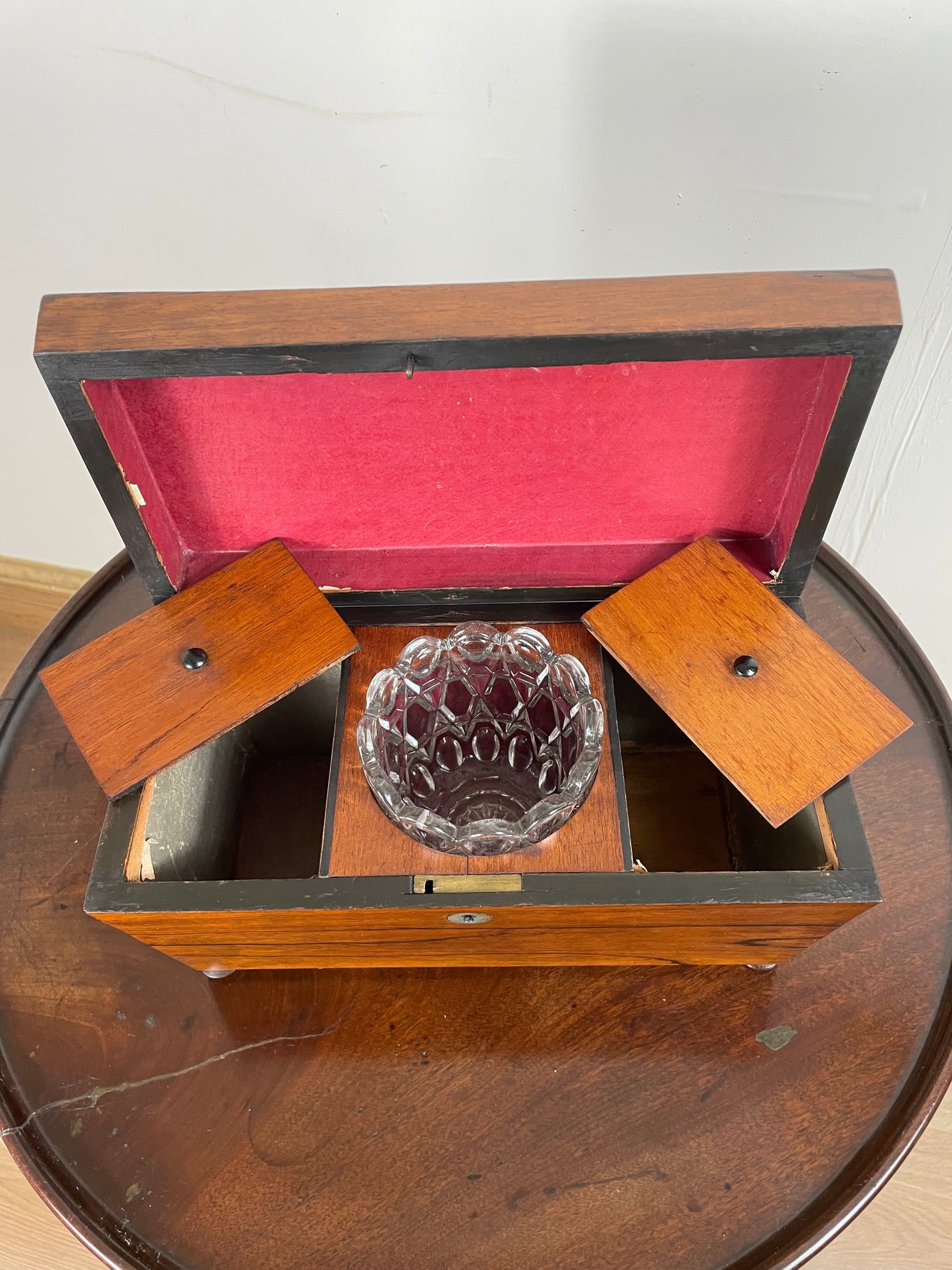 Georgian Rosewood sarcophagus tea caddy