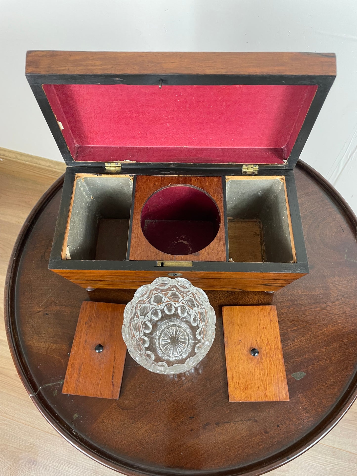 Georgian Rosewood sarcophagus tea caddy