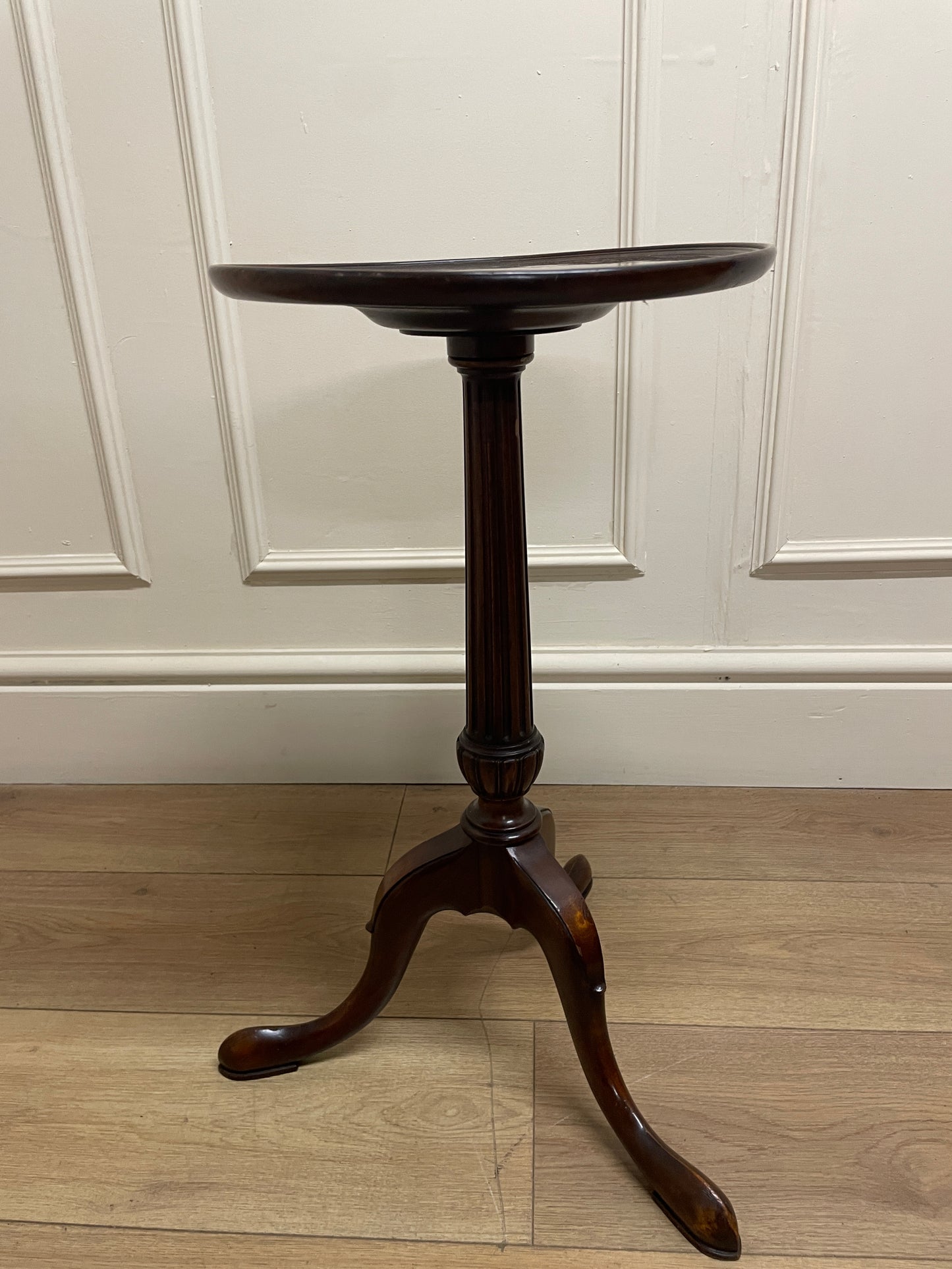 Antique Mahogany Dish Top Wine Table