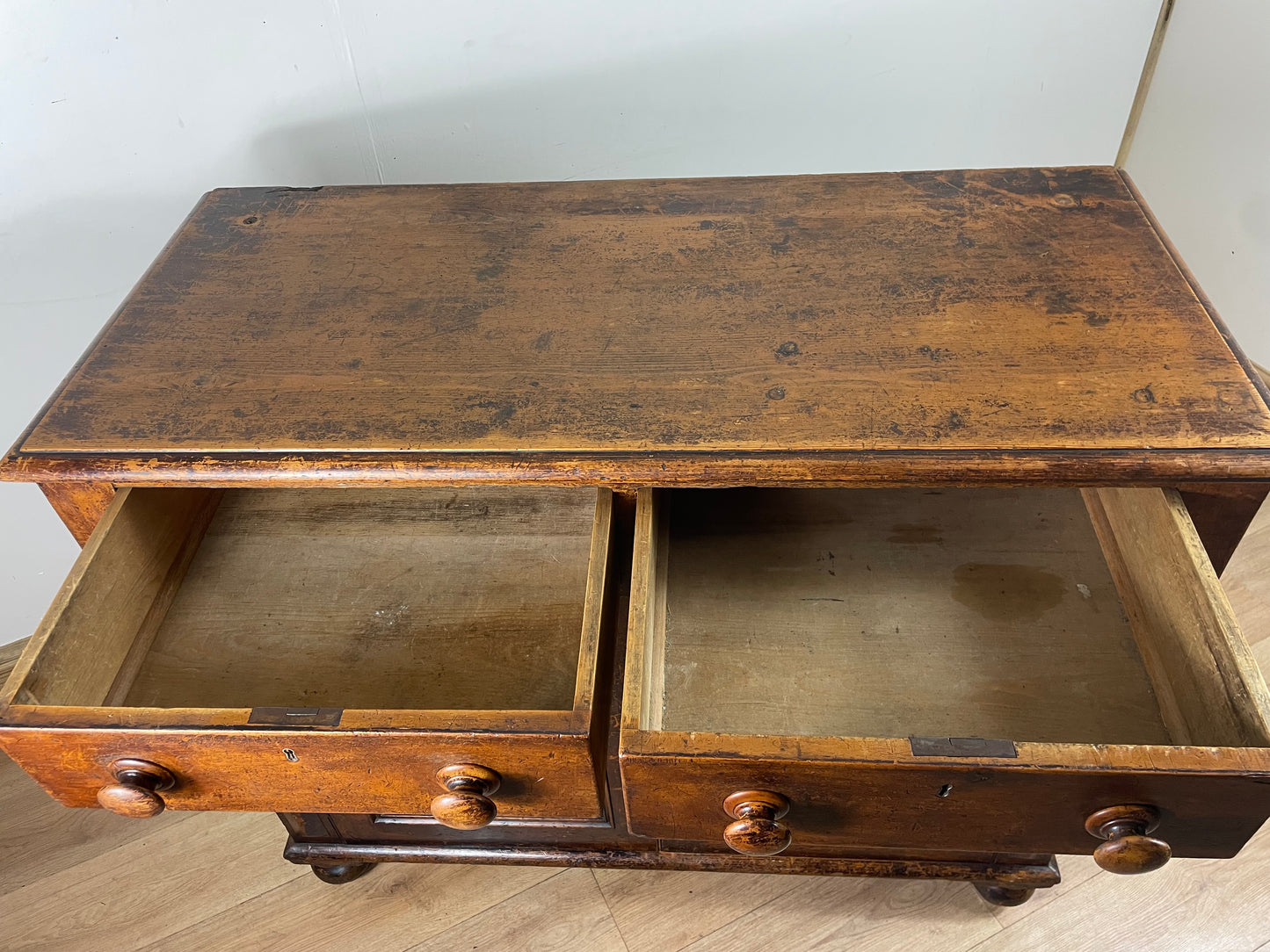 Victorian original painted pine cupboard