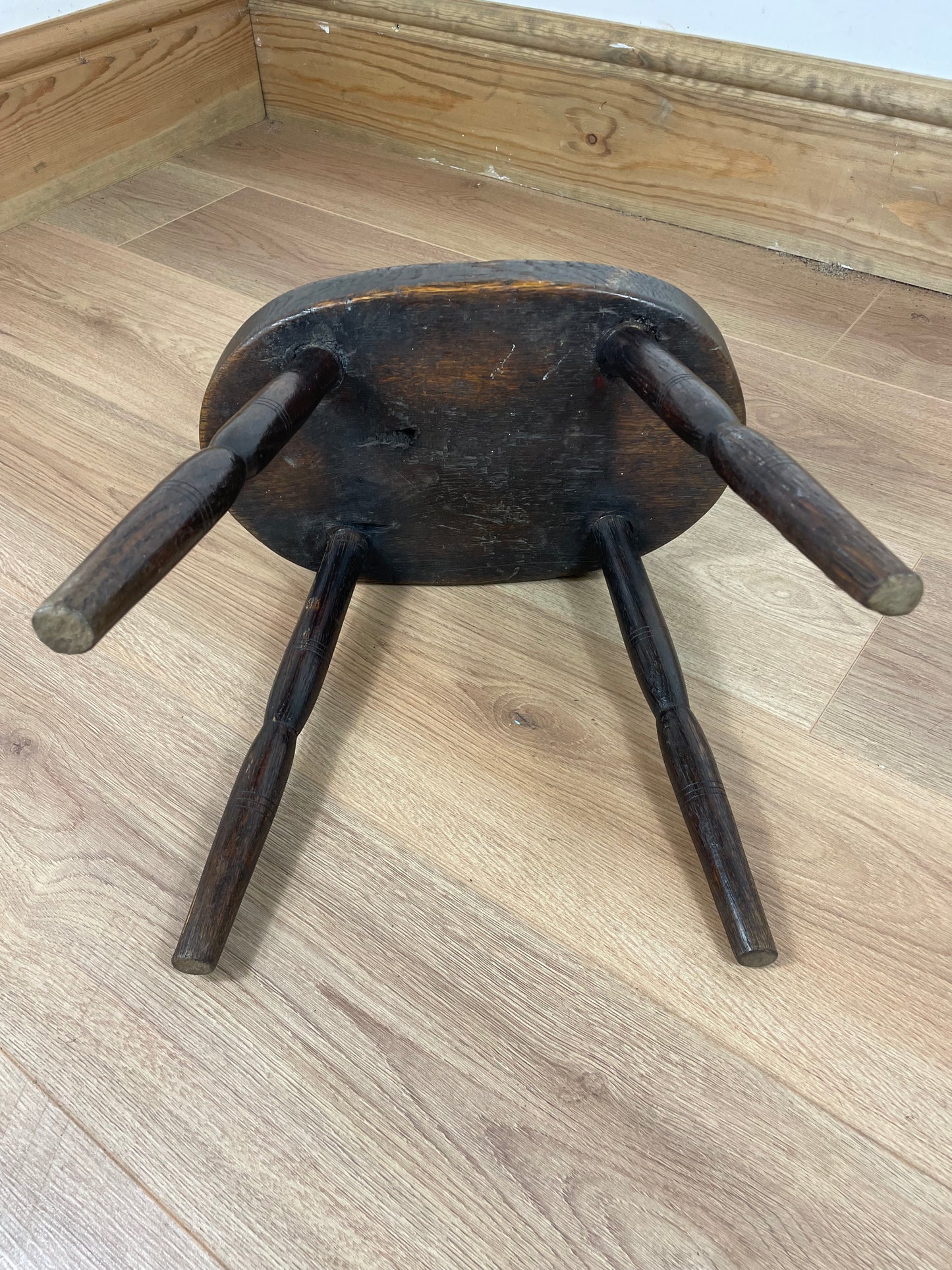 Victorian oak stool